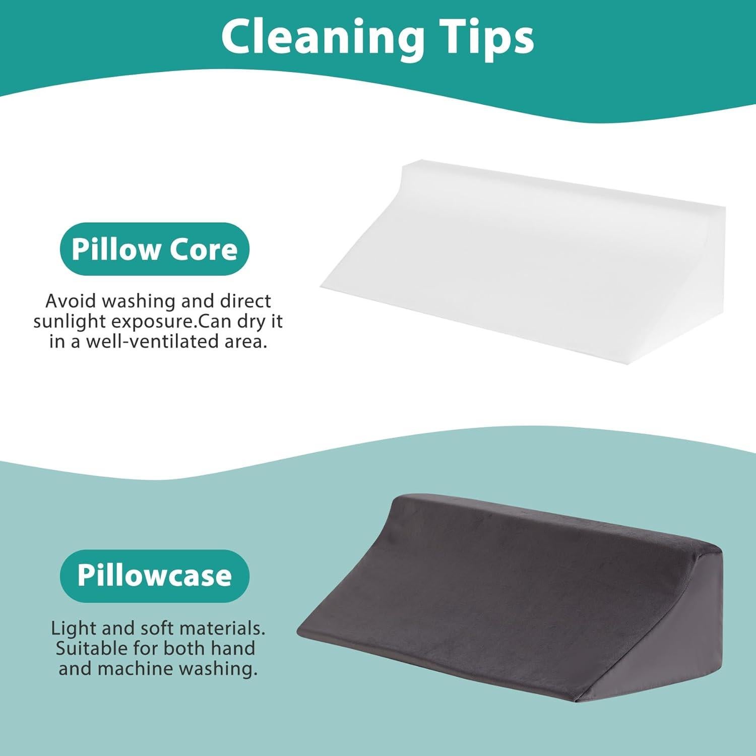 Cojín en Cuña Bedluxe 58x25 cm Espuma Alta Densidad