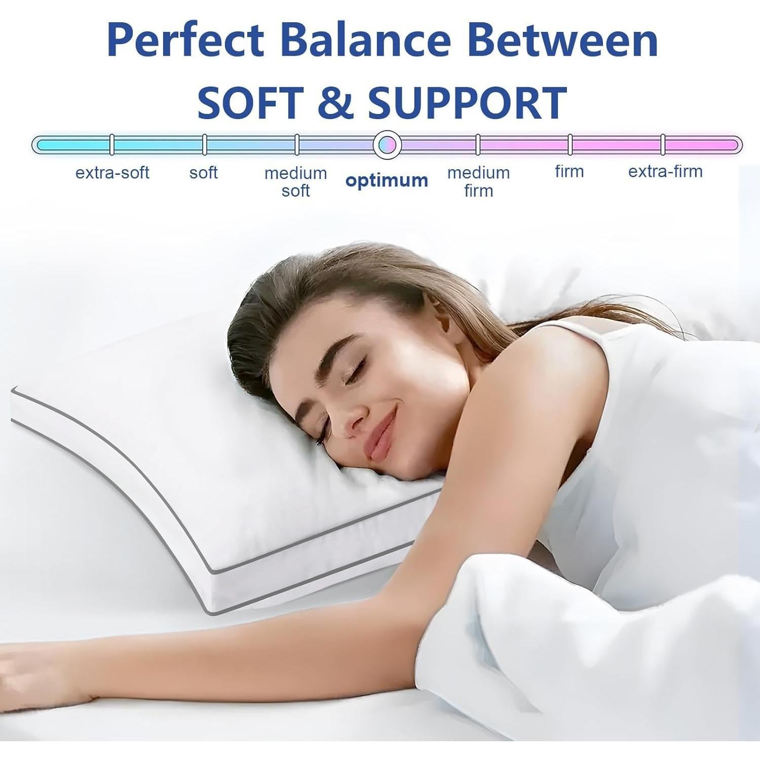 Almohada de Cama CHOKIT Queen 49.8x75.2 cm Suave y Soportiva