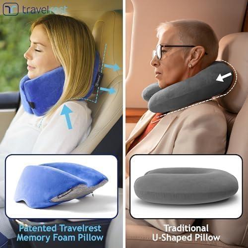 Almohada de Cuello Travelrest Nest Espuma Viscoelástica Azul