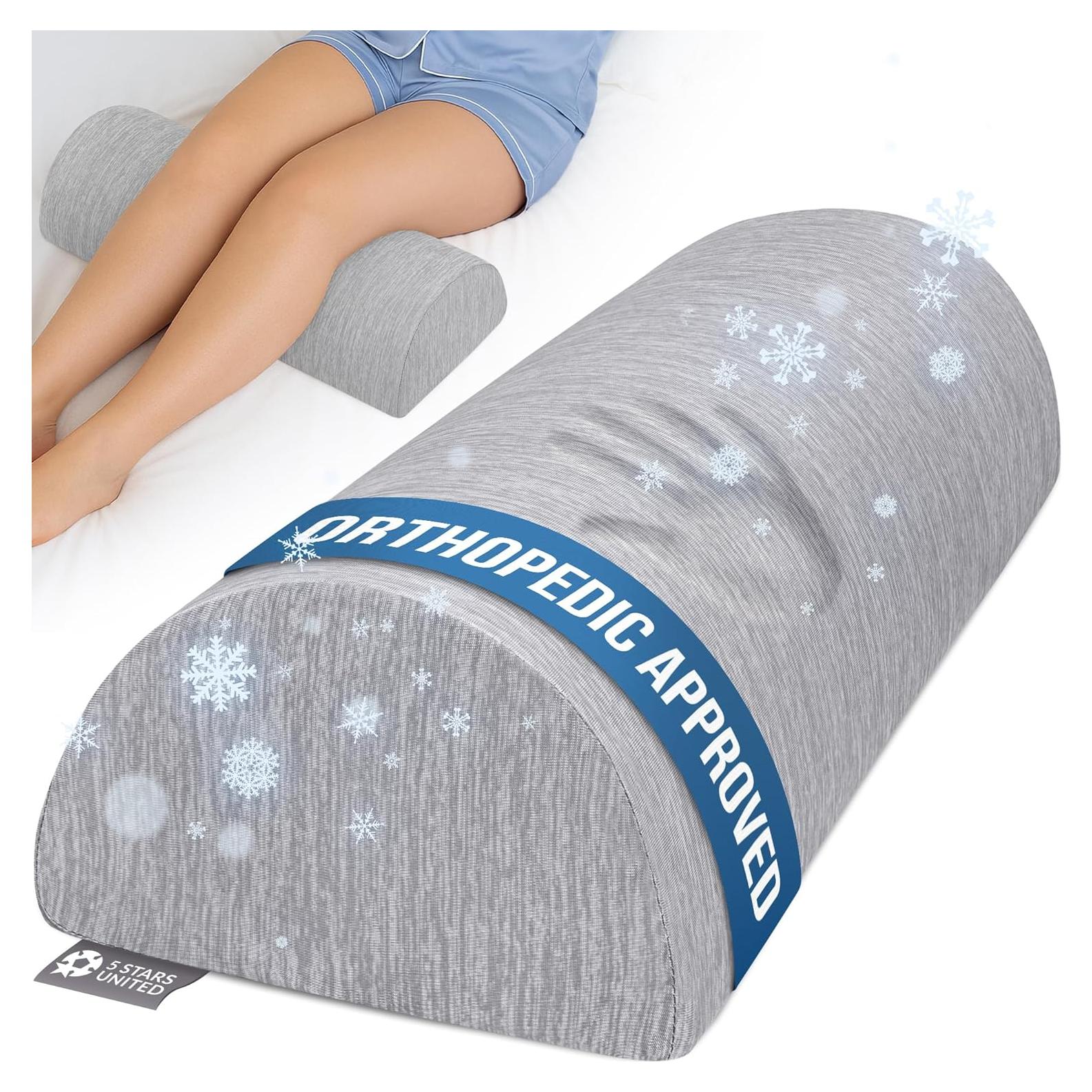Almohada Media Luna Grande 5 ESTRELLAS UNIDAS Gris Refrigerante