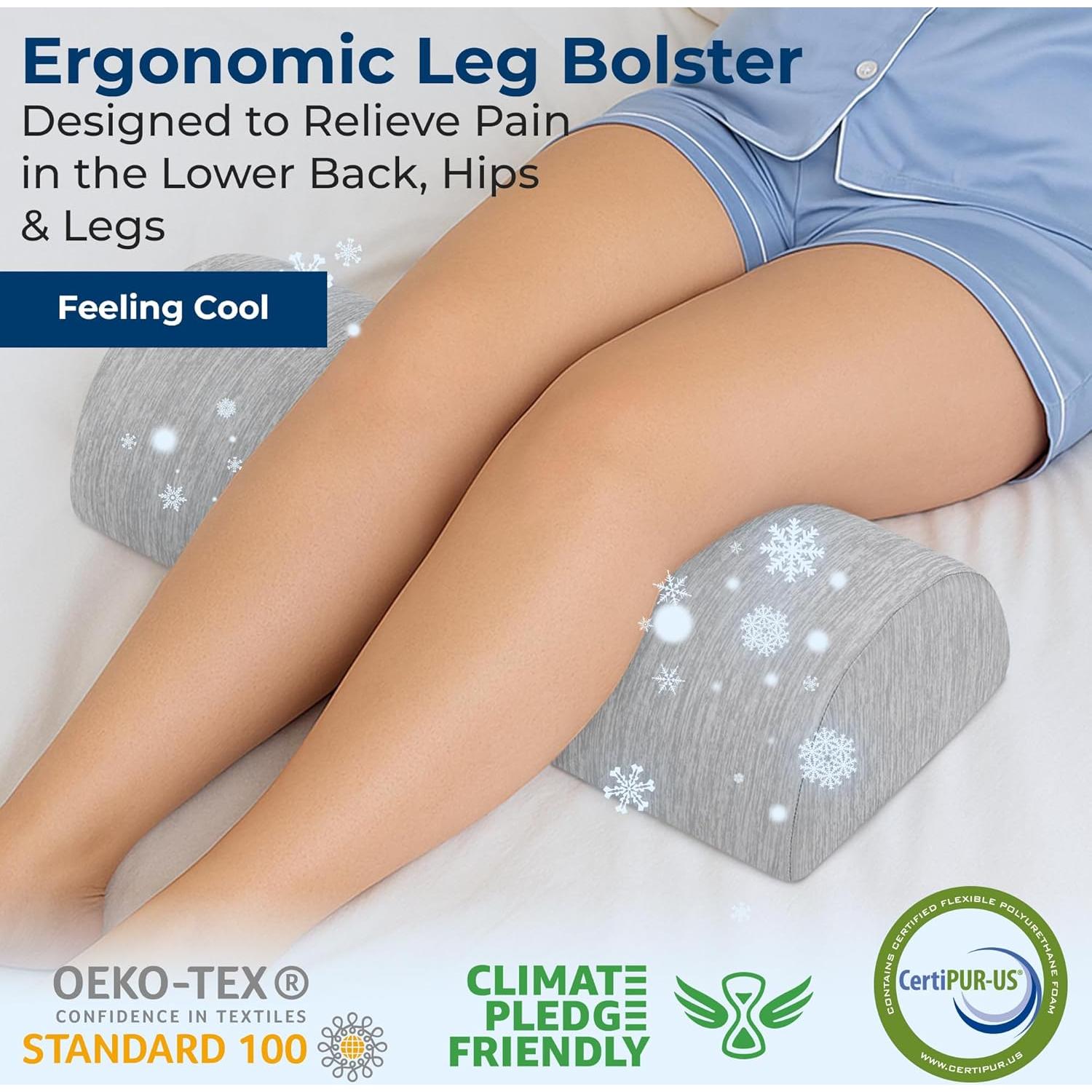 Almohada Media Luna Grande 5 ESTRELLAS UNIDAS Gris Refrigerante