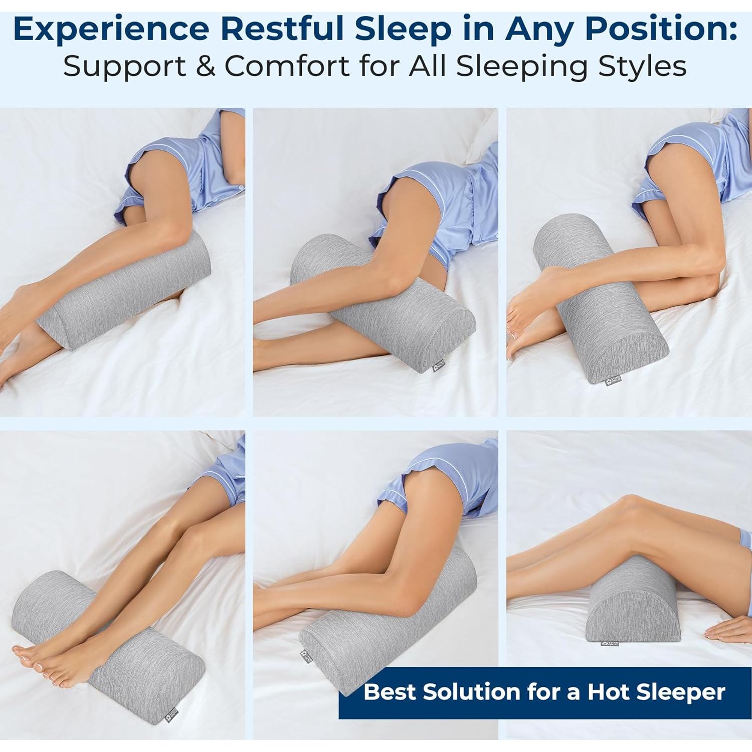 Almohada Media Luna Grande 5 ESTRELLAS UNIDAS Gris Refrigerante