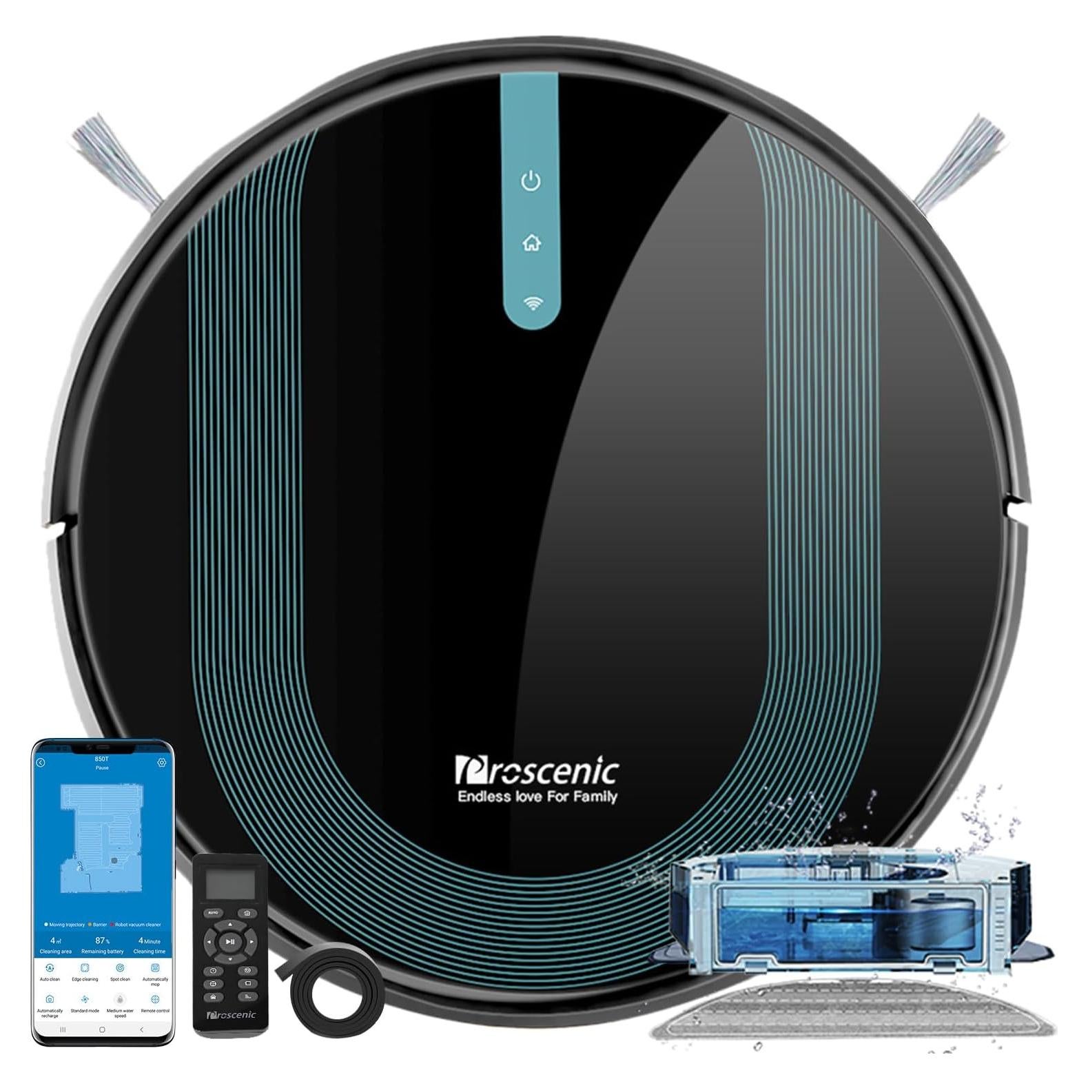 Aspiradora Robot Proscenic 850T 3 en 1 Wi-Fi 3000Pa