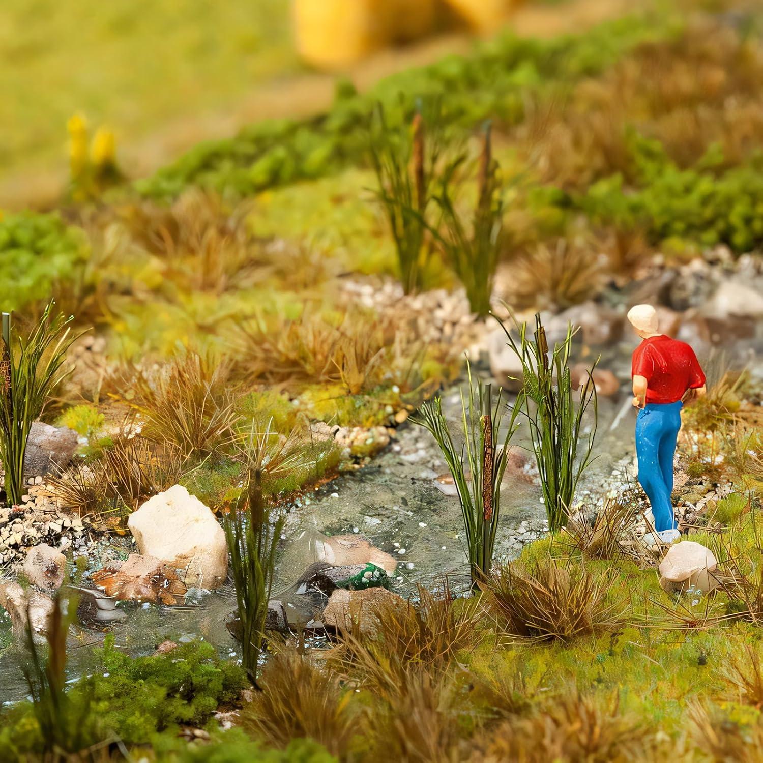 Kit 20 Pcs Hierba Estática Warmtree para Modelos Miniatura