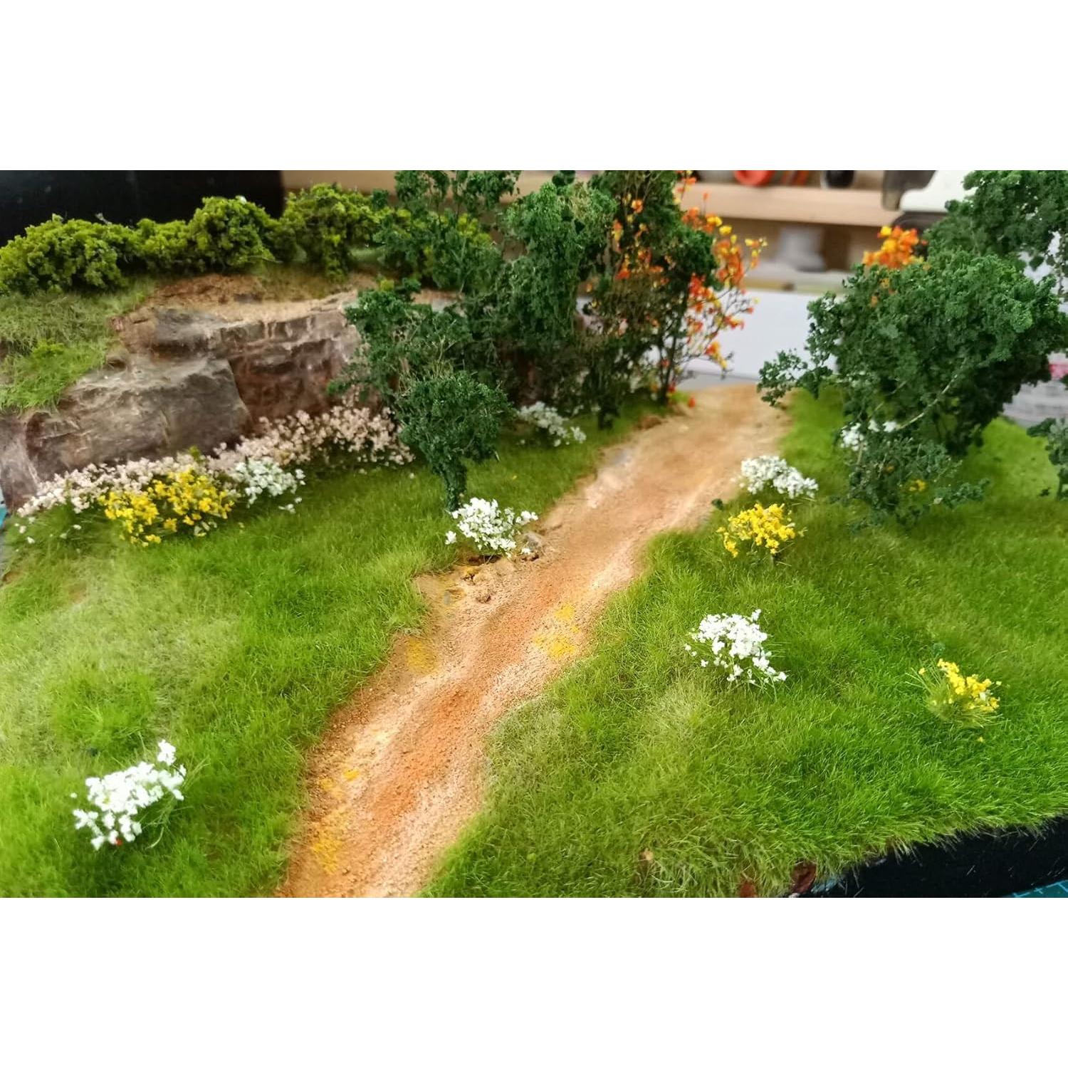 60 Pcs Mini Flores Autoadhesivas Warmtree para Dioramas