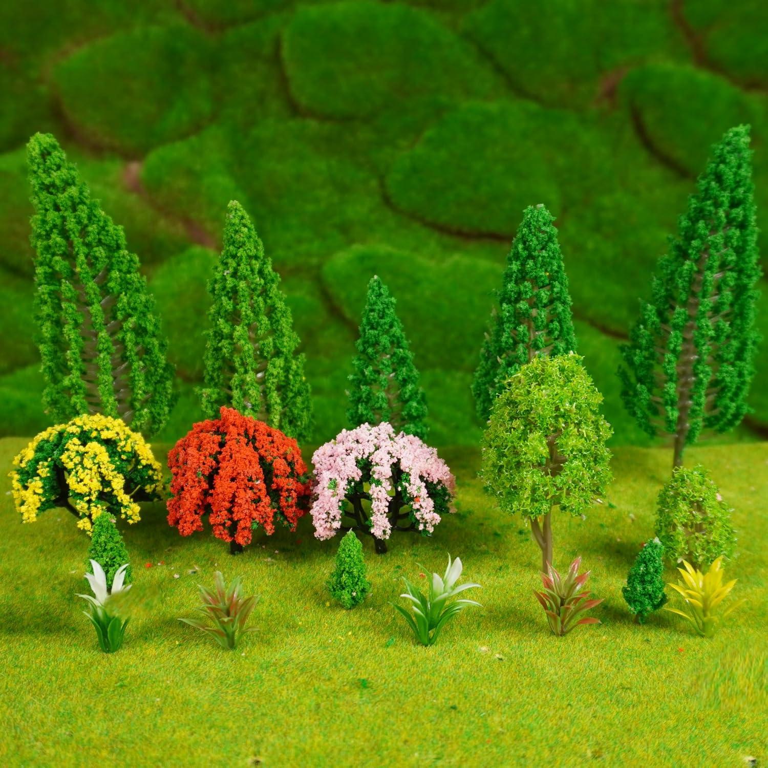 Set de 32 Árboles Miniatura MOMOONNON para Dioramas