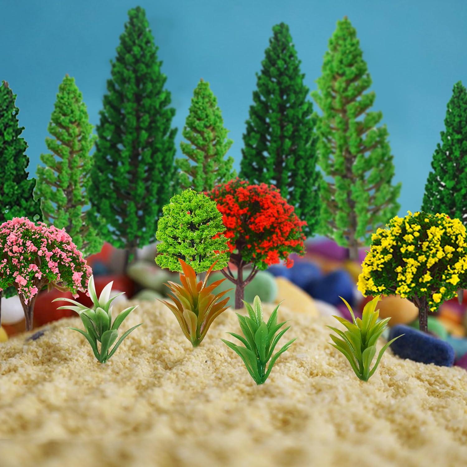 Set de 32 Árboles Miniatura MOMOONNON para Dioramas