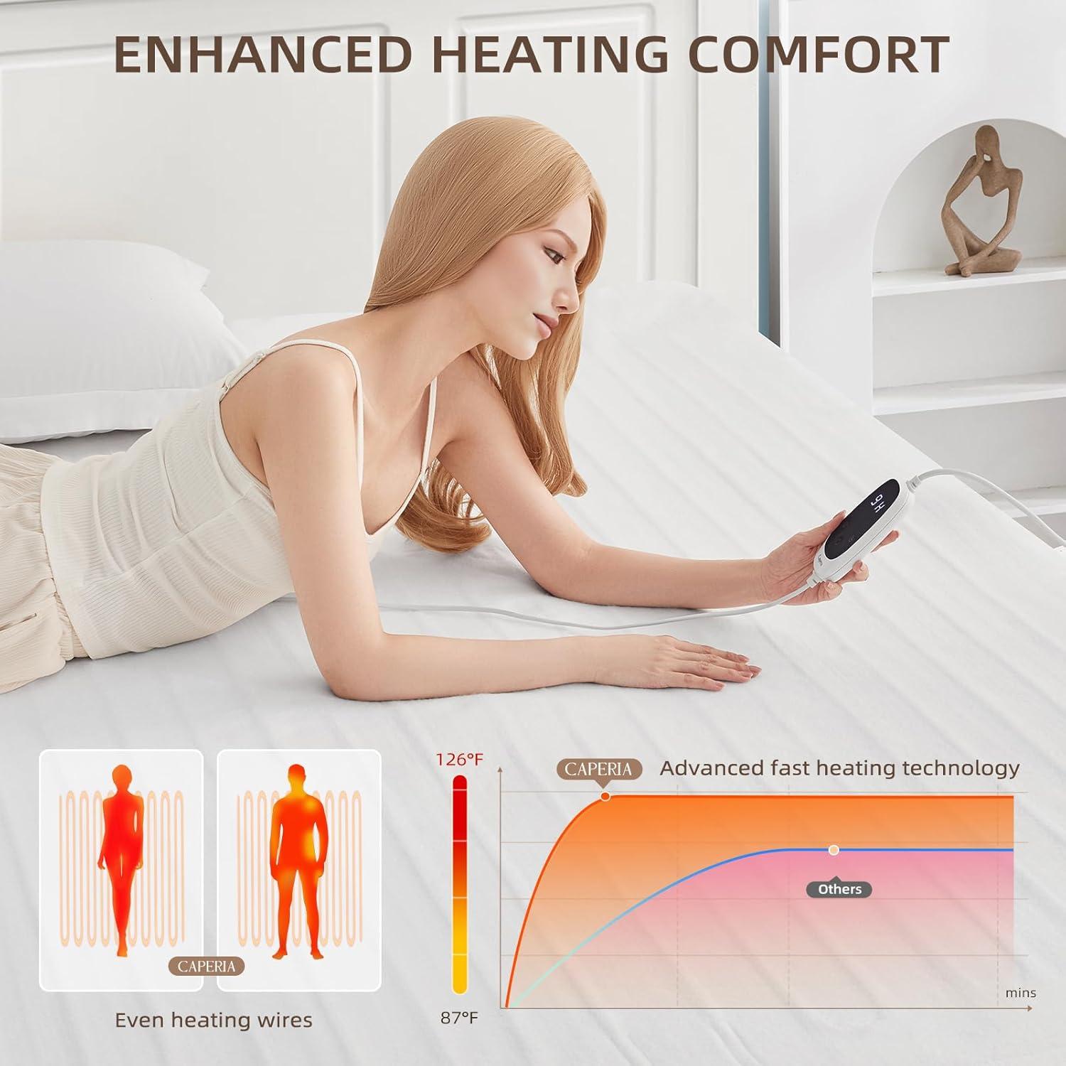 Almohadilla Térmica Caperia Individual 99x191cm 9 Calores