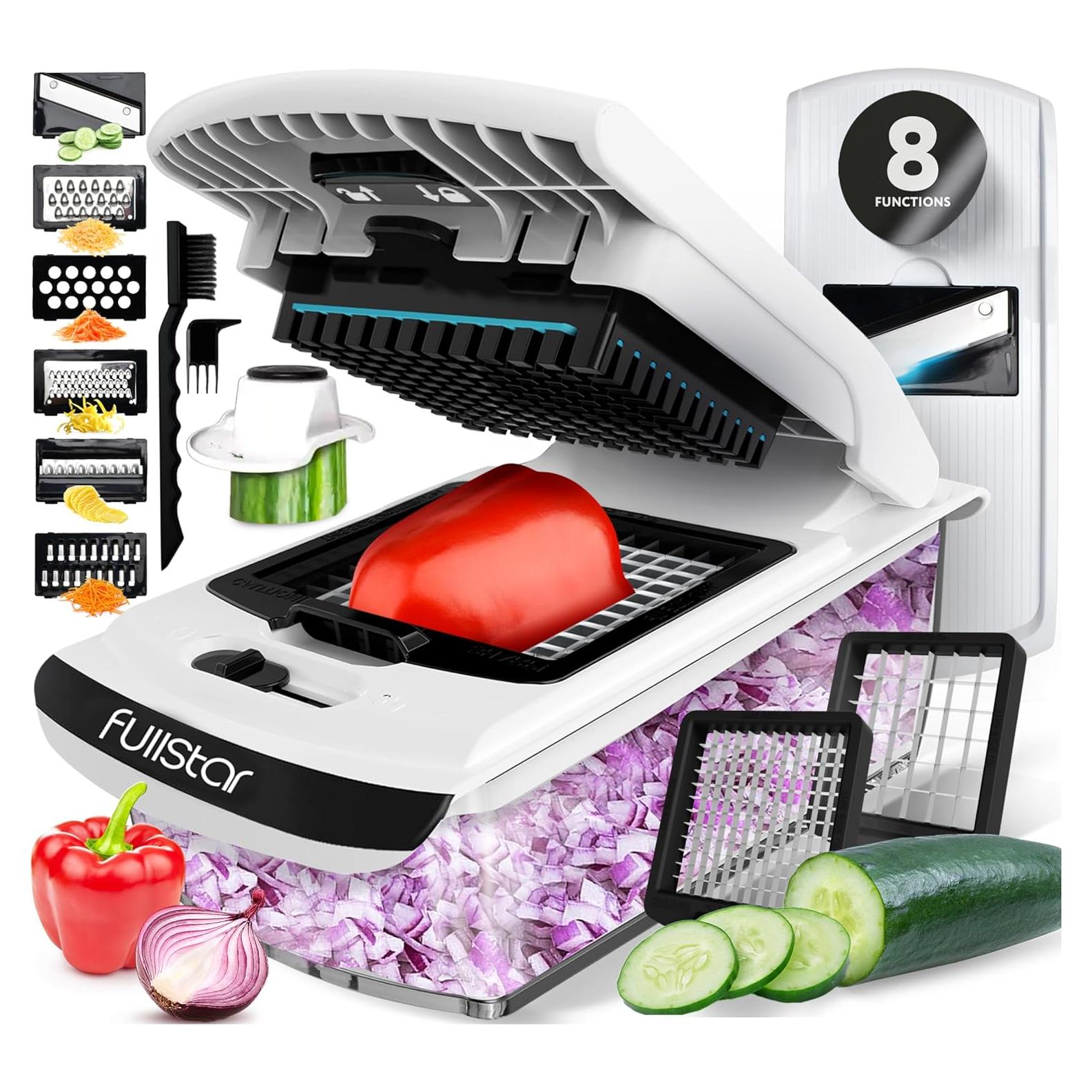 Cortador de Verduras Fullstar 8 en 1 Blanco - Acero Inoxidable