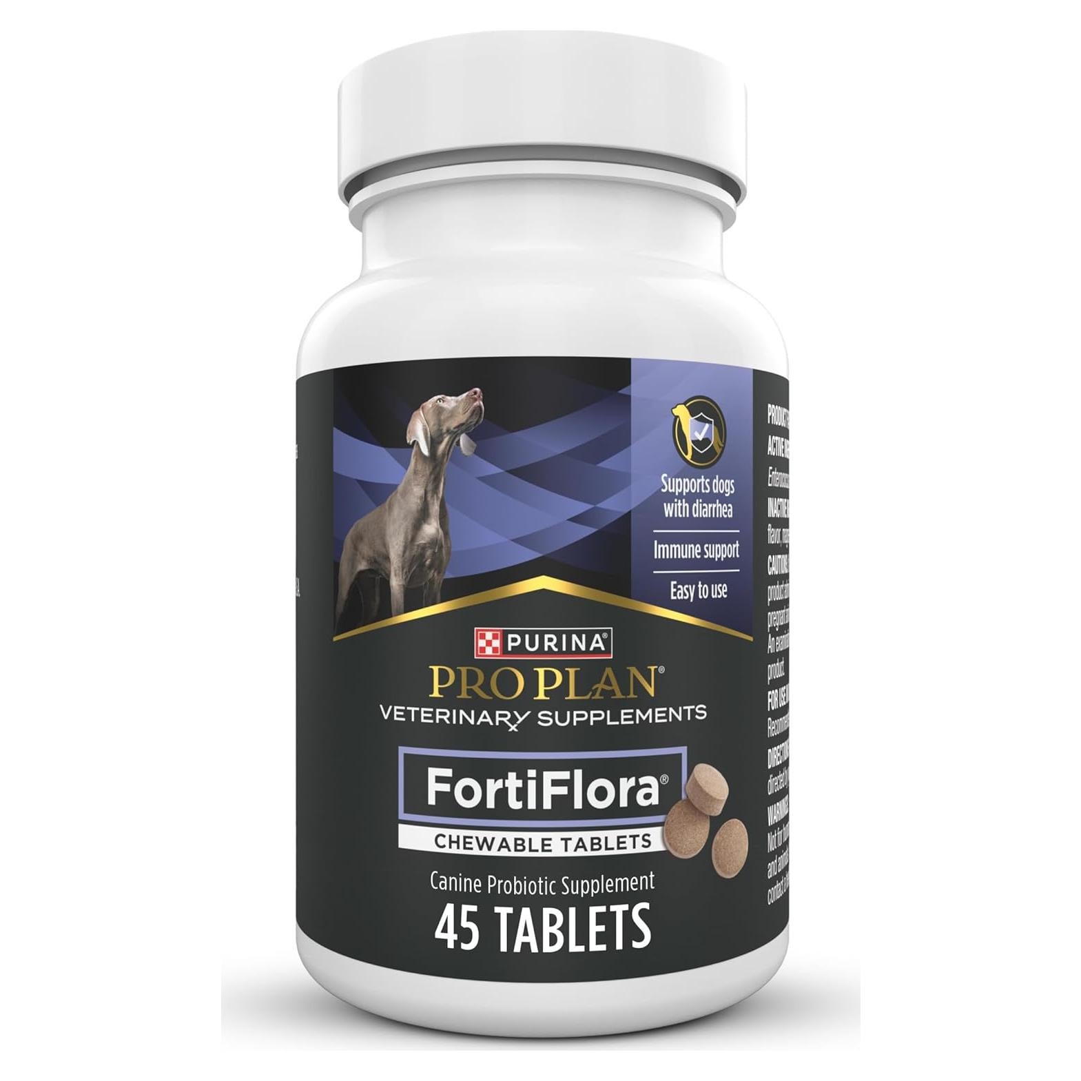 Suplemento Probiotico Masticable Purina Pro Plan FortiFlora 45 Tabletas