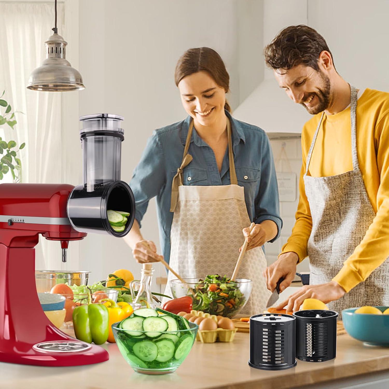Rallador y Cortador LETOMS para Batidora KitchenAid - 5 Cuchillas