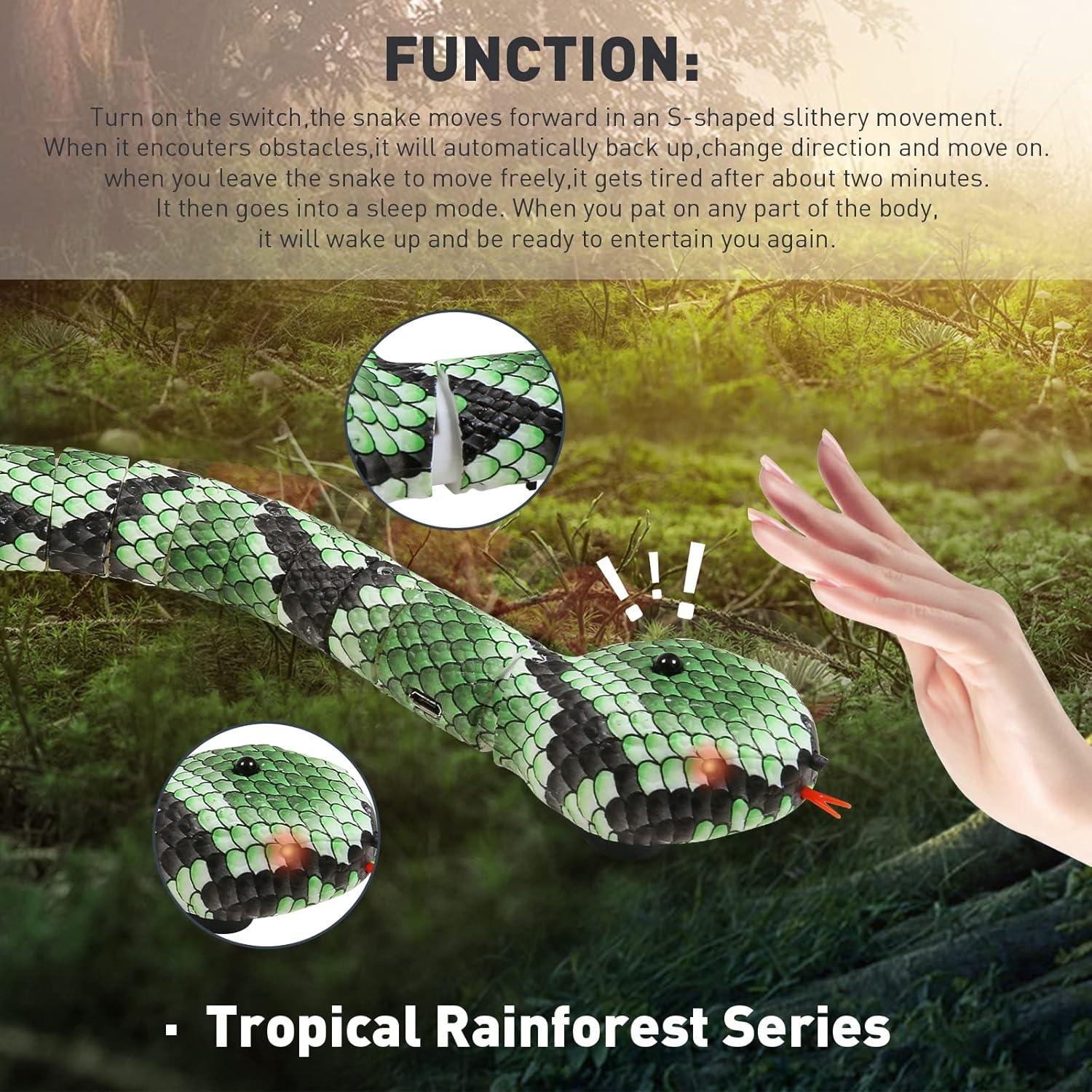 Juguete Interactivo para Gatos Serpiente Verde Recargable USB