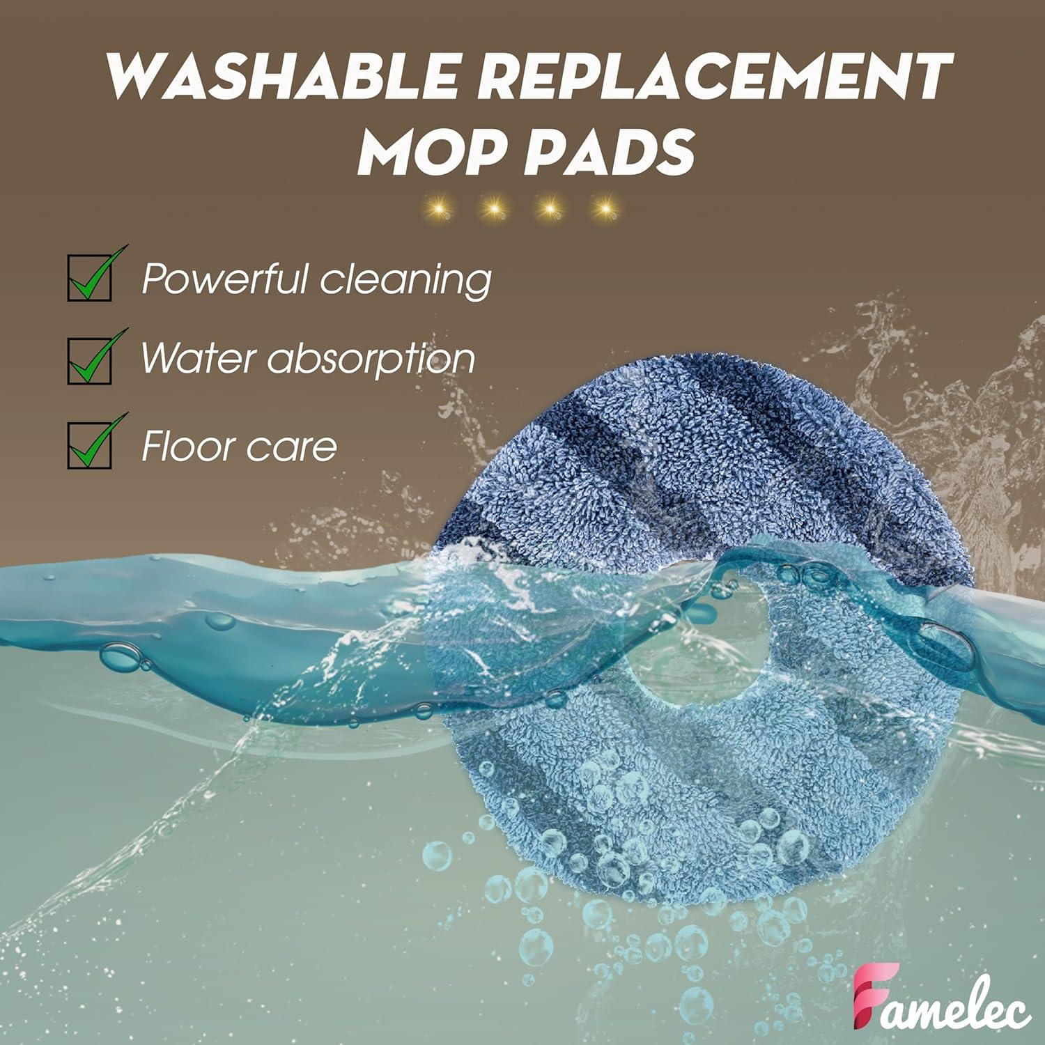 Paños de Trapeador Lavables FAMELEC para Eufy X10 Pro Omni