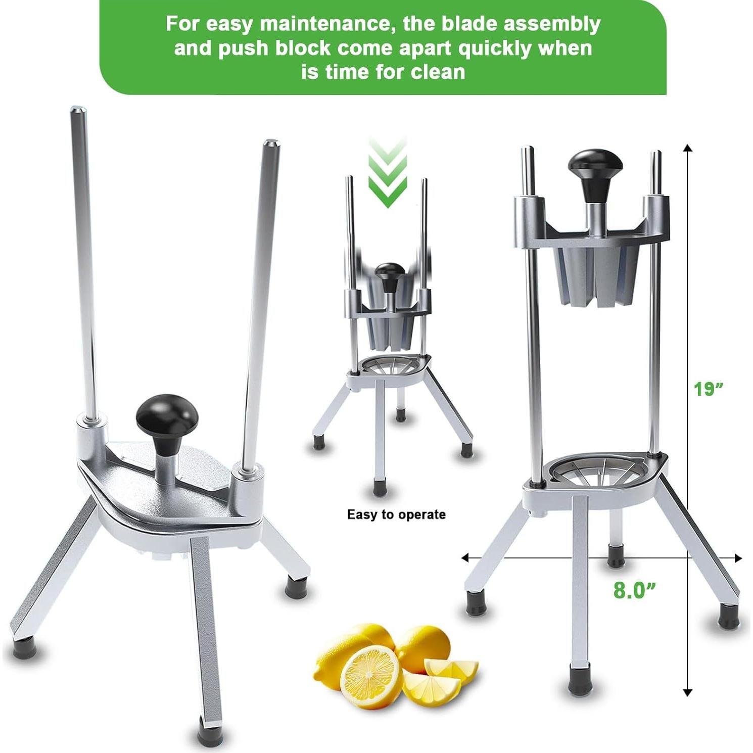 Cortador de Limón ALINGET 6 Secciones Acero Inoxidable