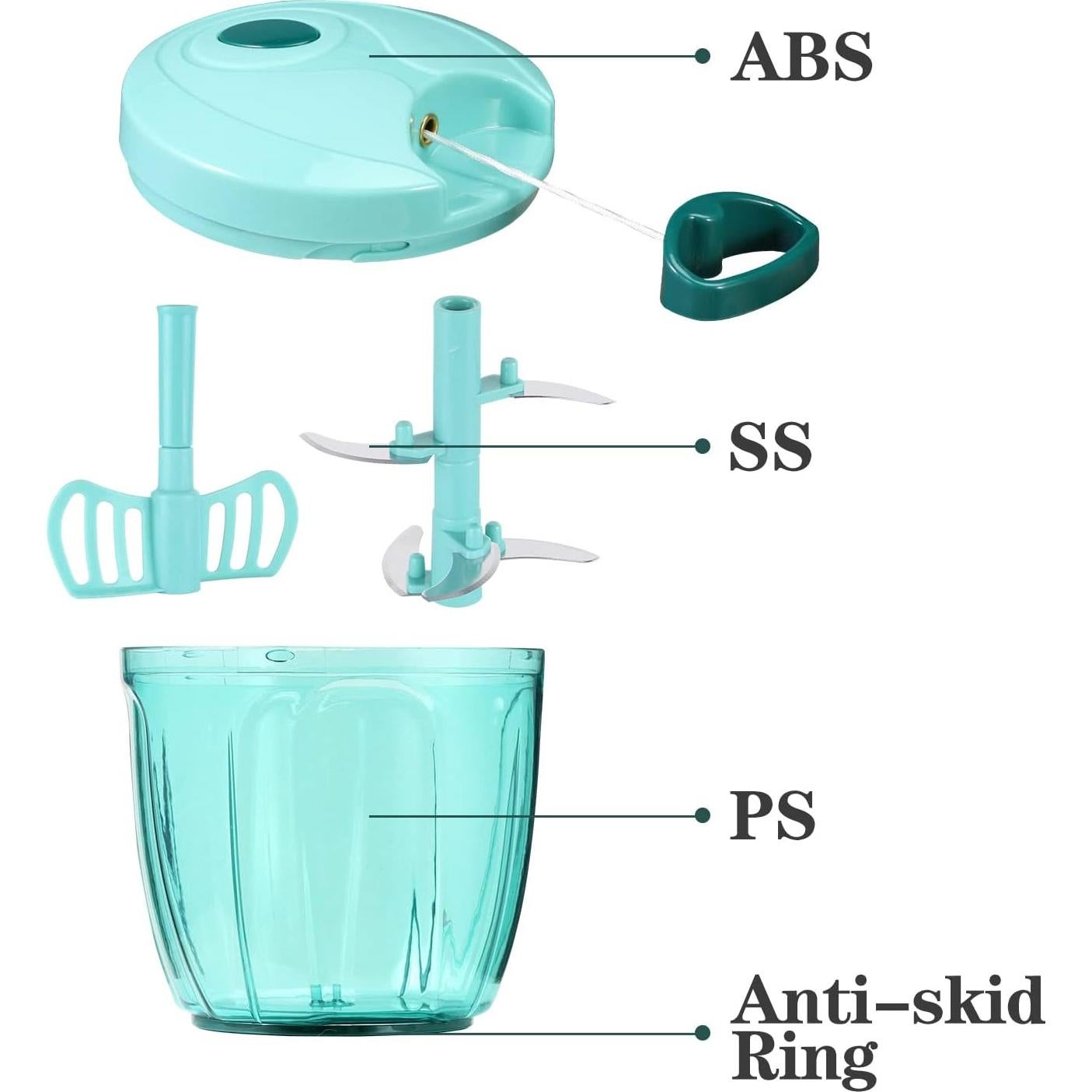 Cortador de Verduras Manual Cambom 900ml Azul Seguro BPA