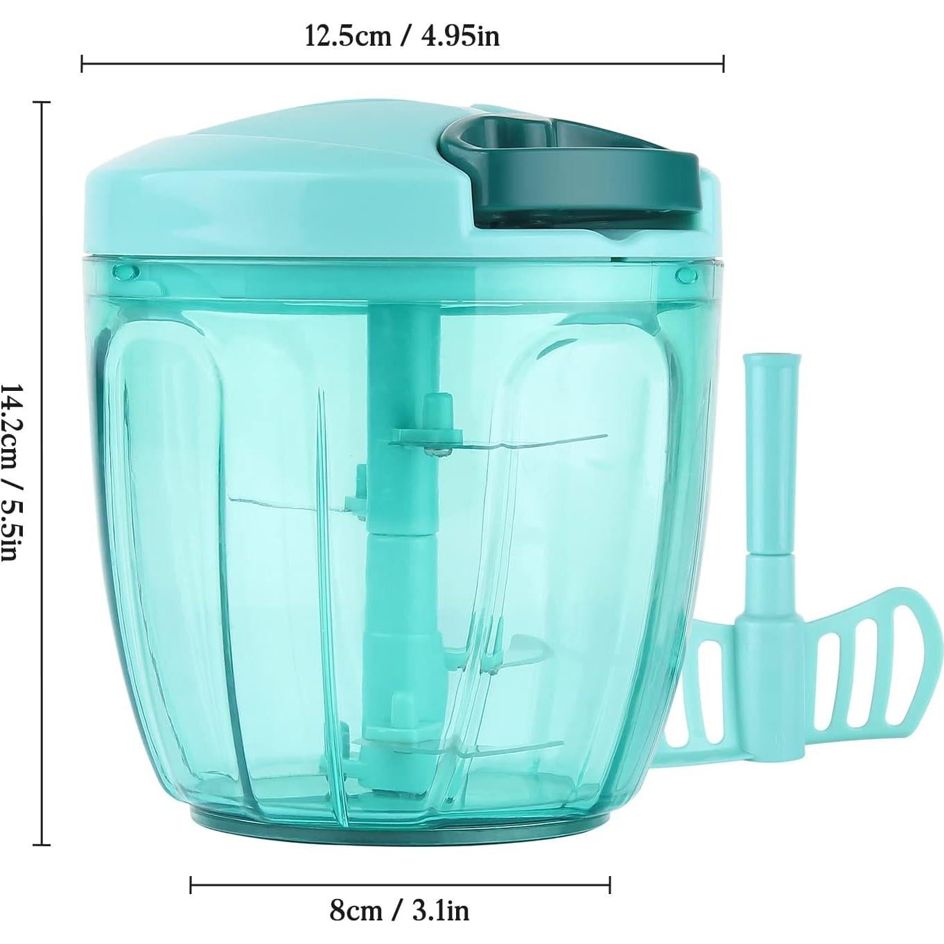 Cortador de Verduras Manual Cambom 900ml Azul Seguro BPA