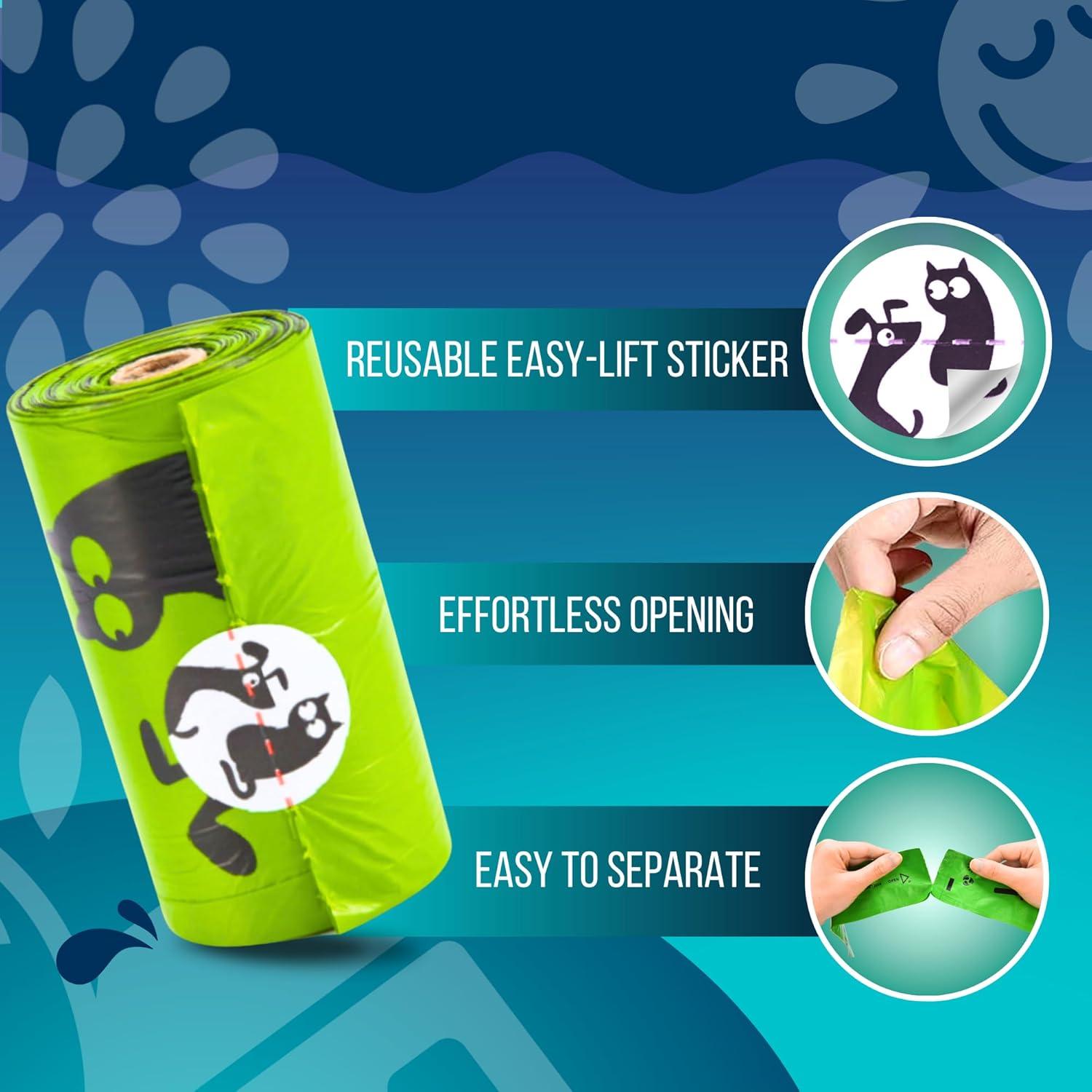 Bolsas de Desechos para Perros PET N PET 360 Cuentas Verde