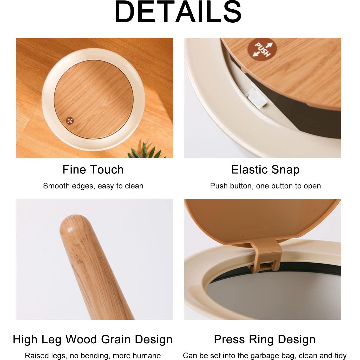 Cubo de Basura con Tapa PHAIBHKERP 7L Diseño Arcoíris