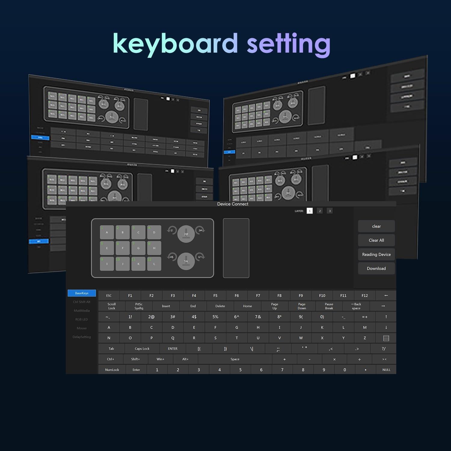 Teclado Mecánico Programable LUKCOZMO RGB 12 Teclas Compacto