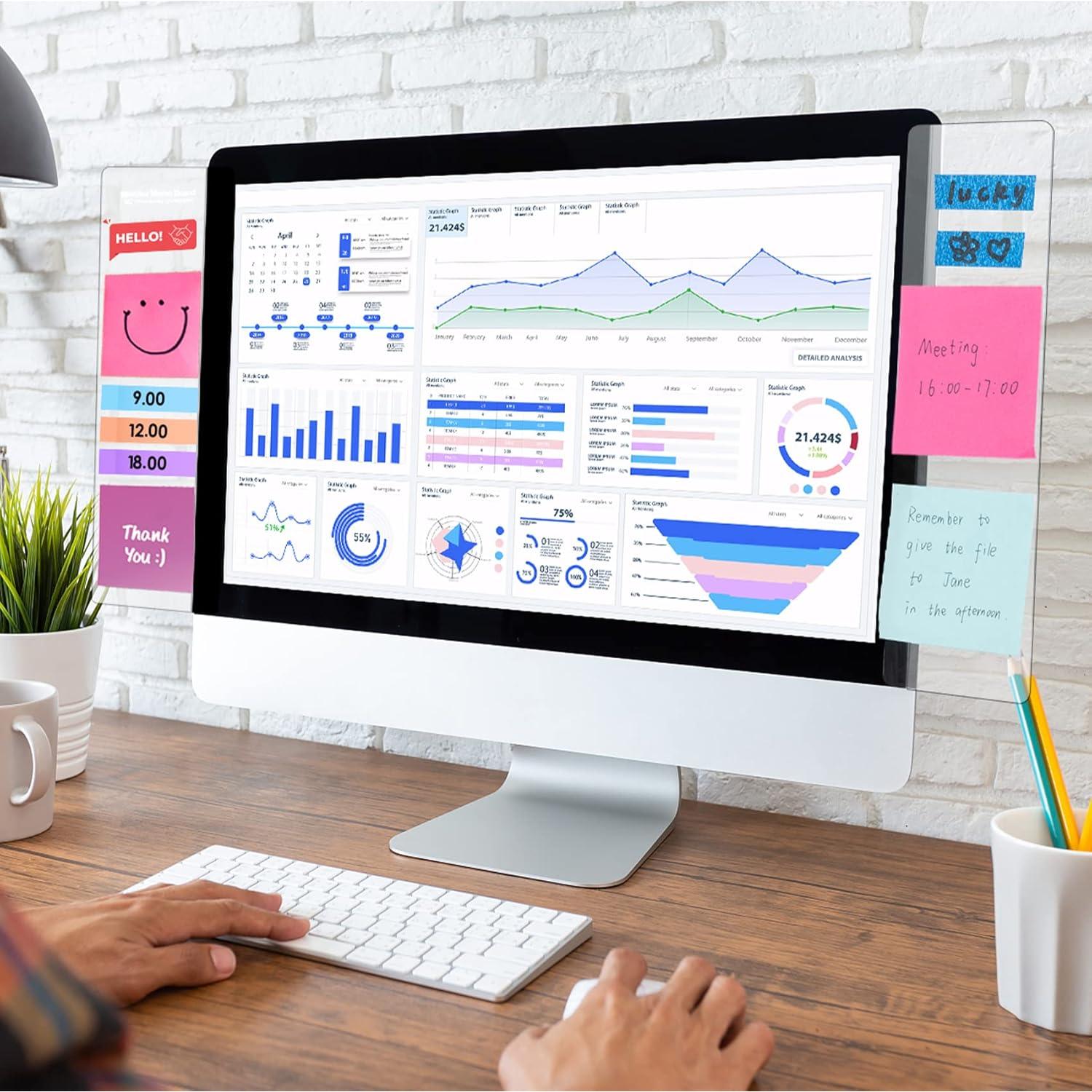 Tableros de Memoria MDOZQ 2 Piezas Acrílico para Monitor