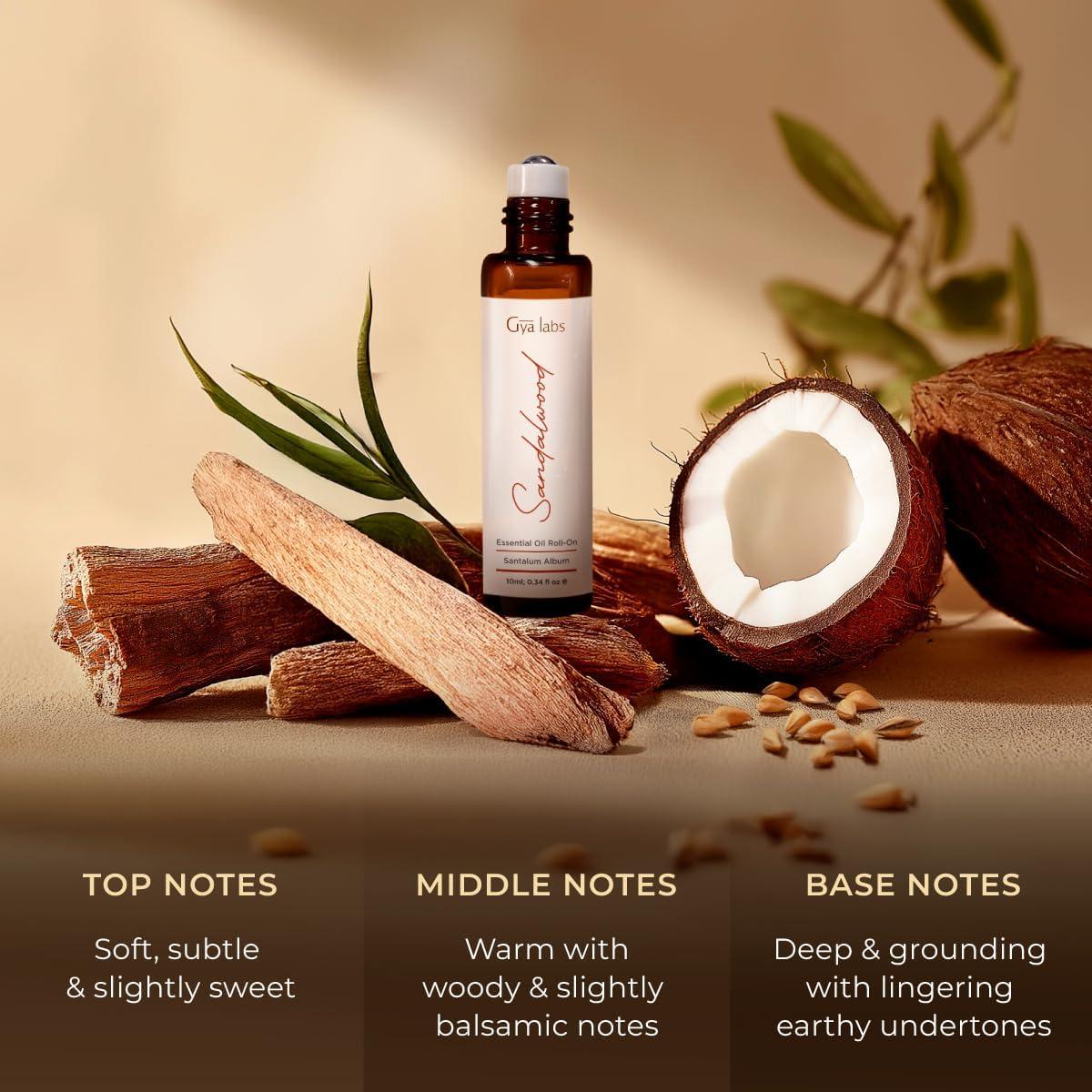 Aceite Esencial de Sándalo Roll On Gya Labs 10 ml Aromaterapia