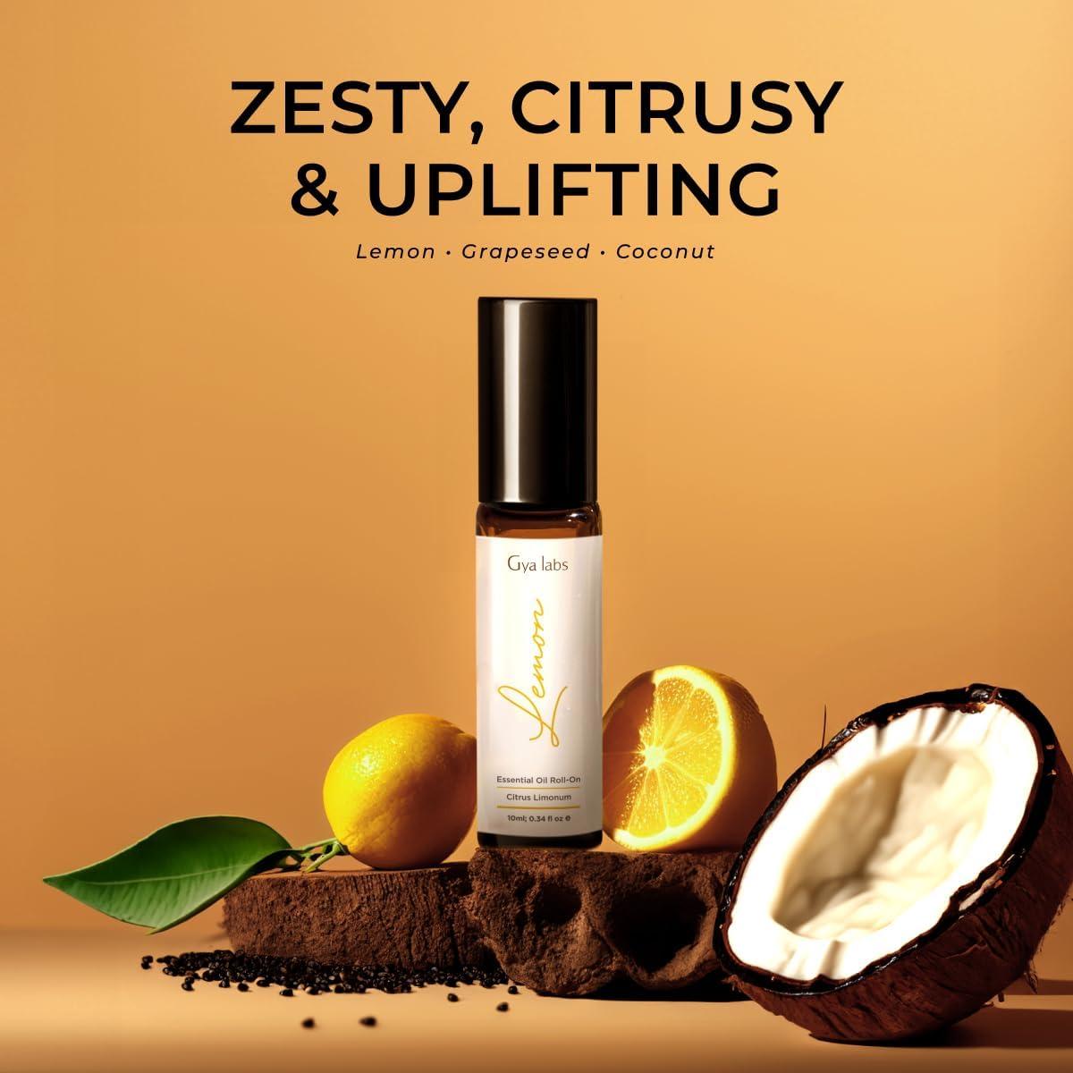 Gya Labs Aceite Esencial de Limón Roll On 10 ml - Aromaterapia