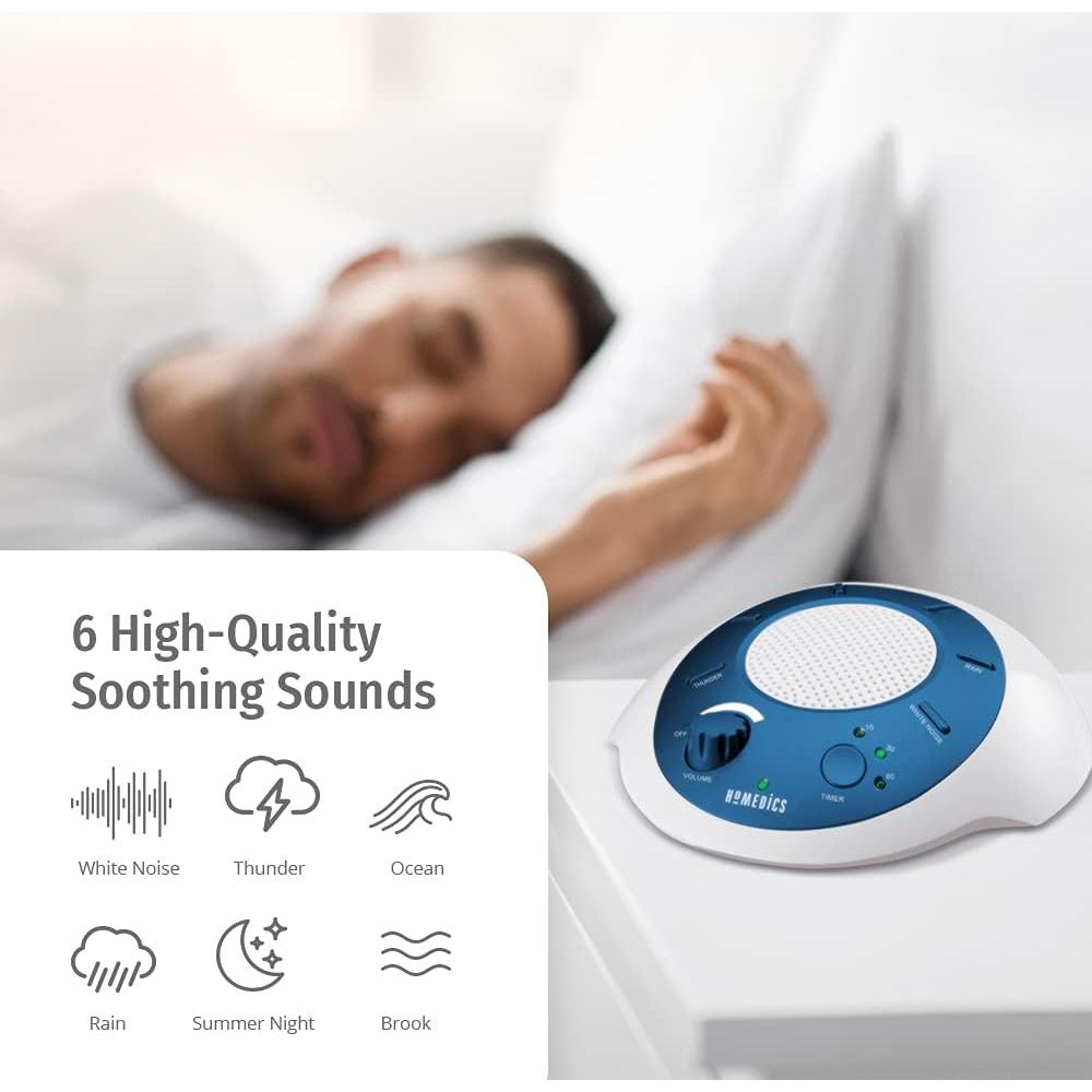 Máquina de Sonido Homedics BD17212 Ruido Blanco Azul Compacta