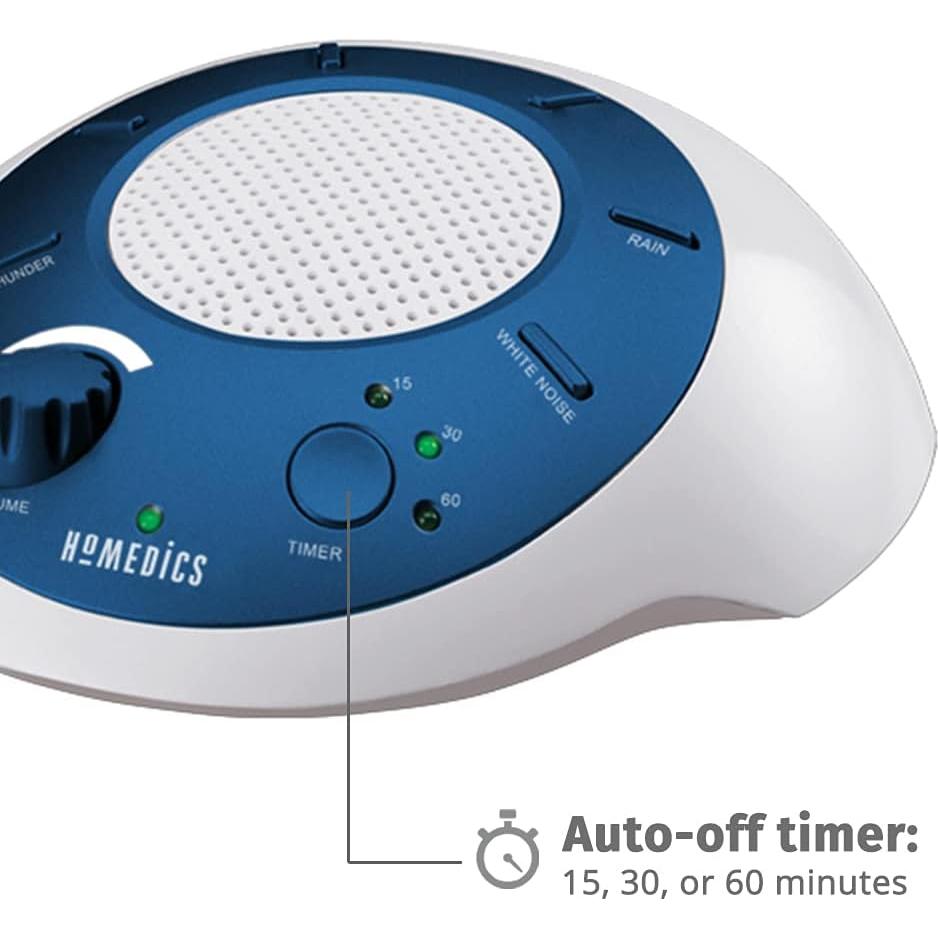 Máquina de Sonido Homedics BD17212 Ruido Blanco Azul Compacta
