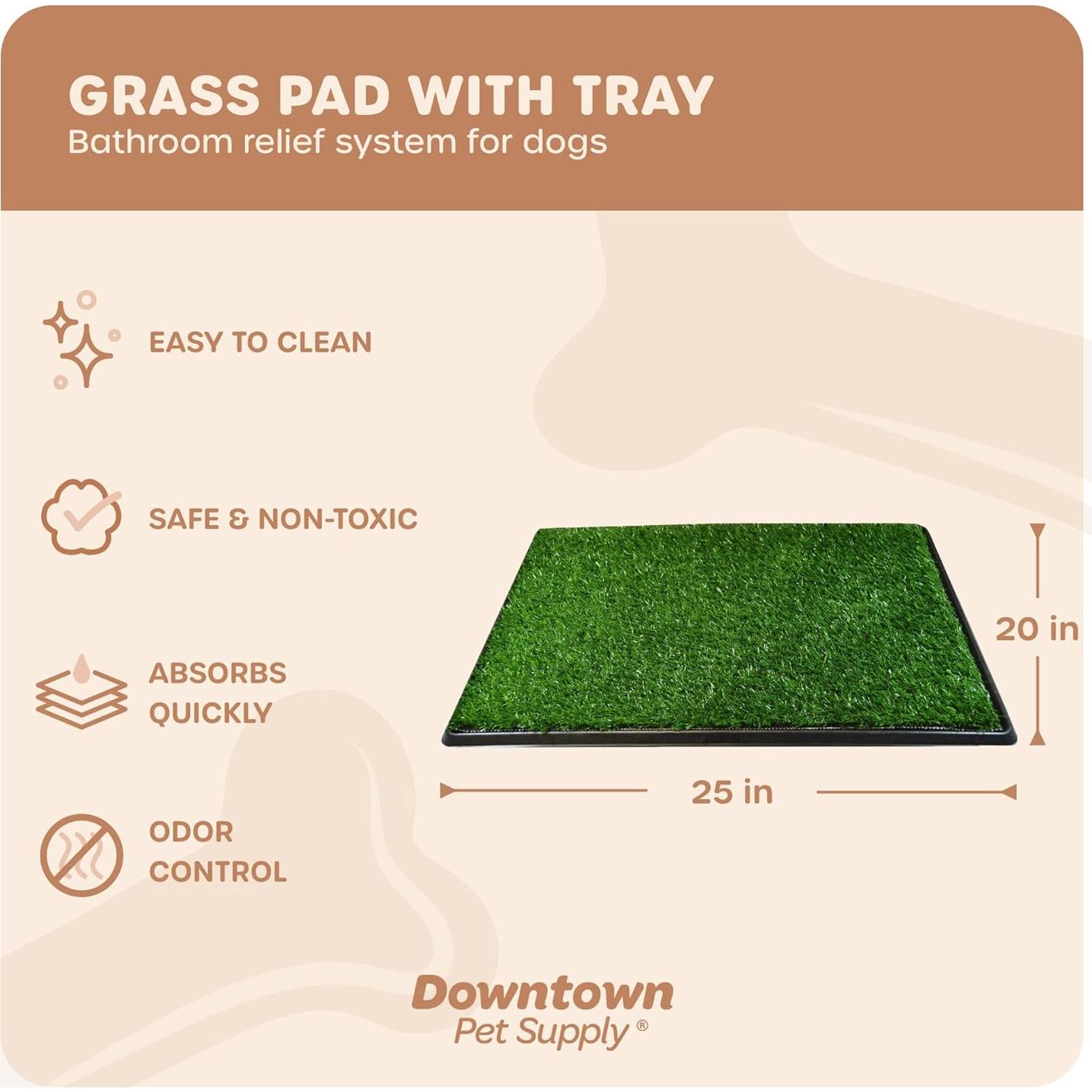 Alfombrilla Césped para Perros Downtown Pet Supply 50x63 cm