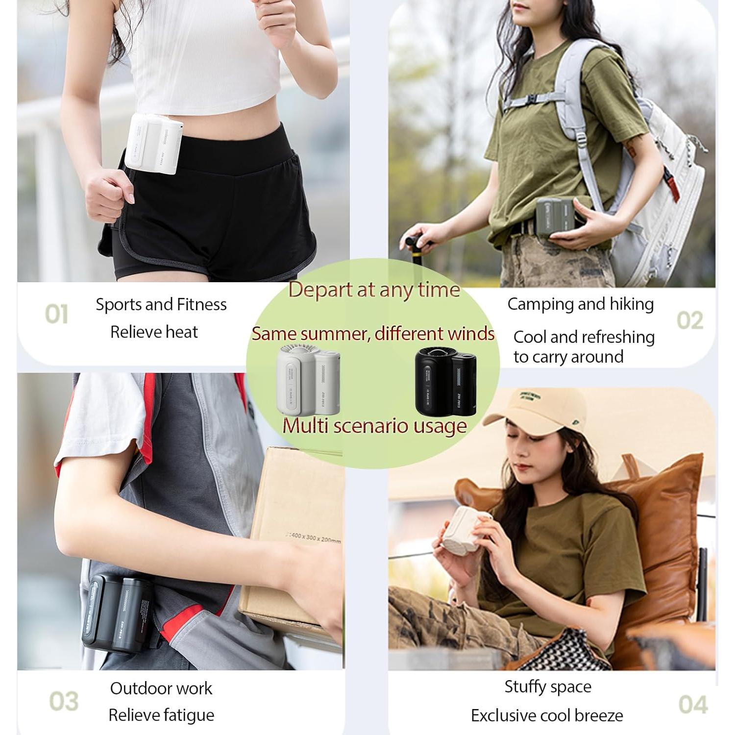 Ventilador Portátil de Clip FULIYING F013 Recargable 3 Velocidades