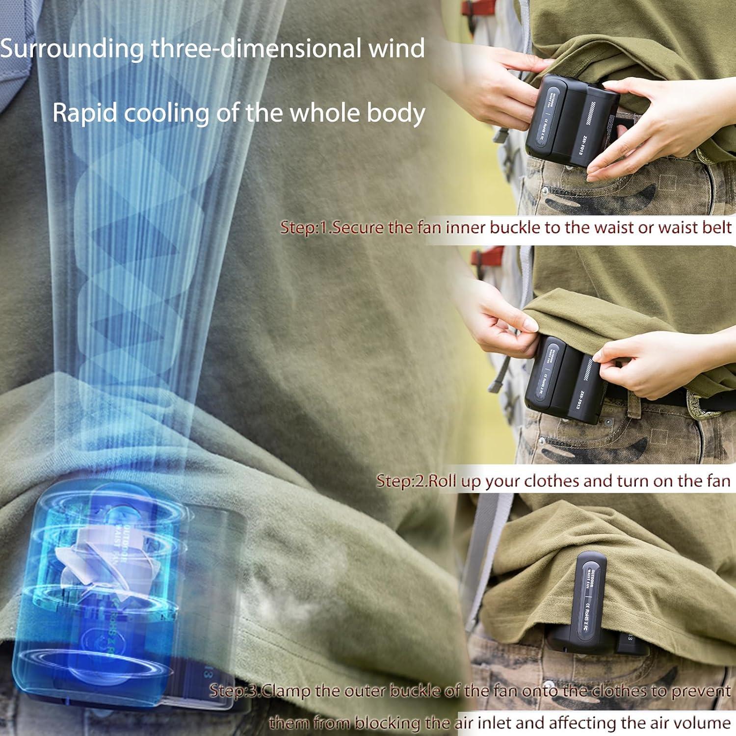 Ventilador Portátil de Clip FULIYING F013 Recargable 3 Velocidades