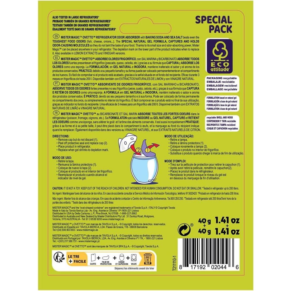 Absorbente de Olores Mister Magic 83.3 ml con Bicarbonato