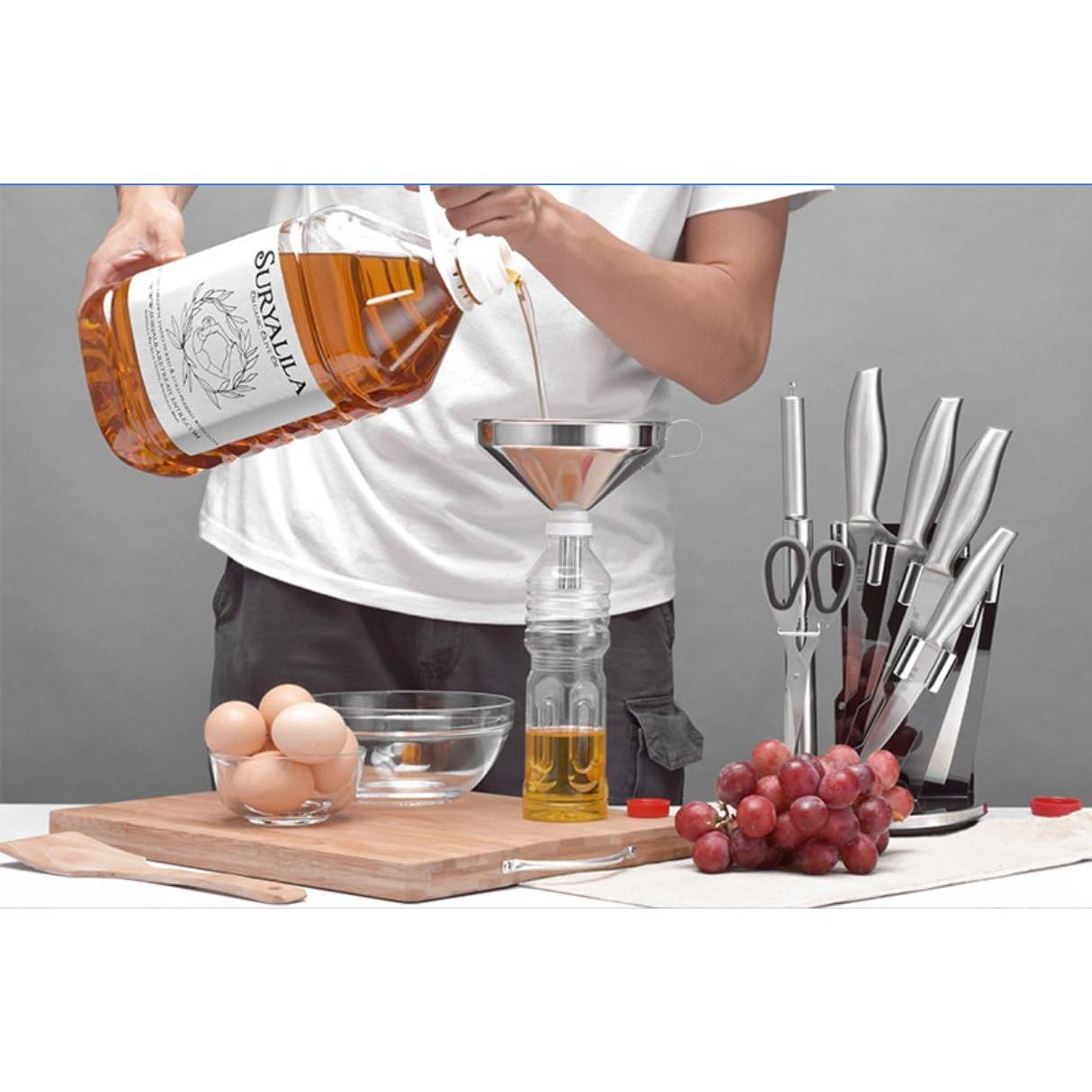 Embudo de Acero Inoxidable Lakatay 12.7 cm con Filtro Colador