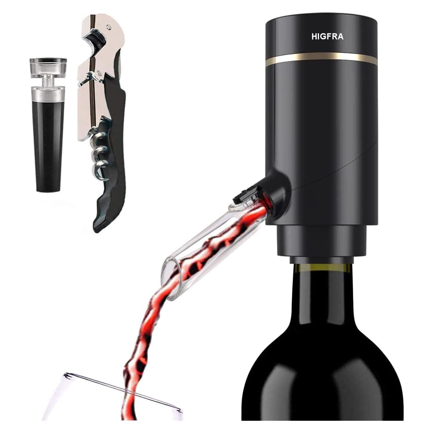 Aereador de Vino Eléctrico Higfra, Portátil y Recargable USB