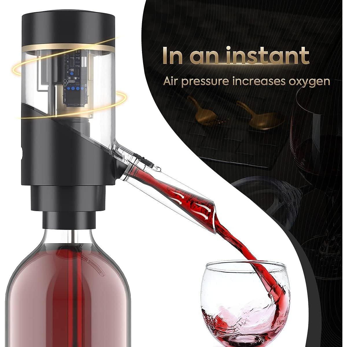 Aereador de Vino Eléctrico Higfra, Portátil y Recargable USB