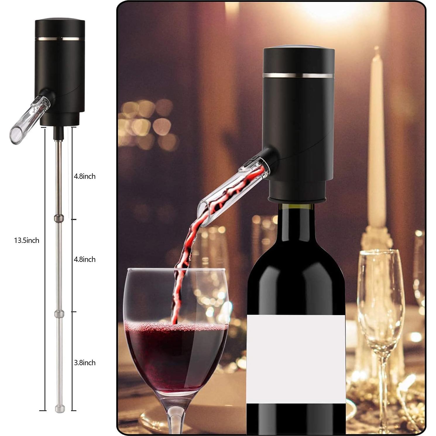 Aereador de Vino Eléctrico Higfra, Portátil y Recargable USB