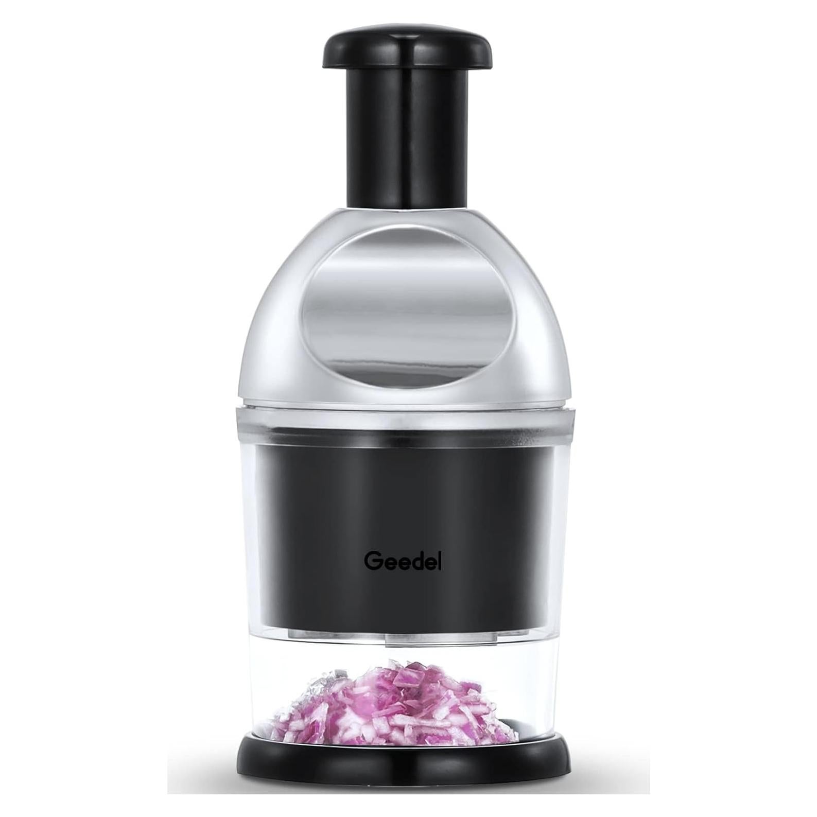 Picador de Alimentos Manual Geedel - Cuchillas de Acero Inoxidable