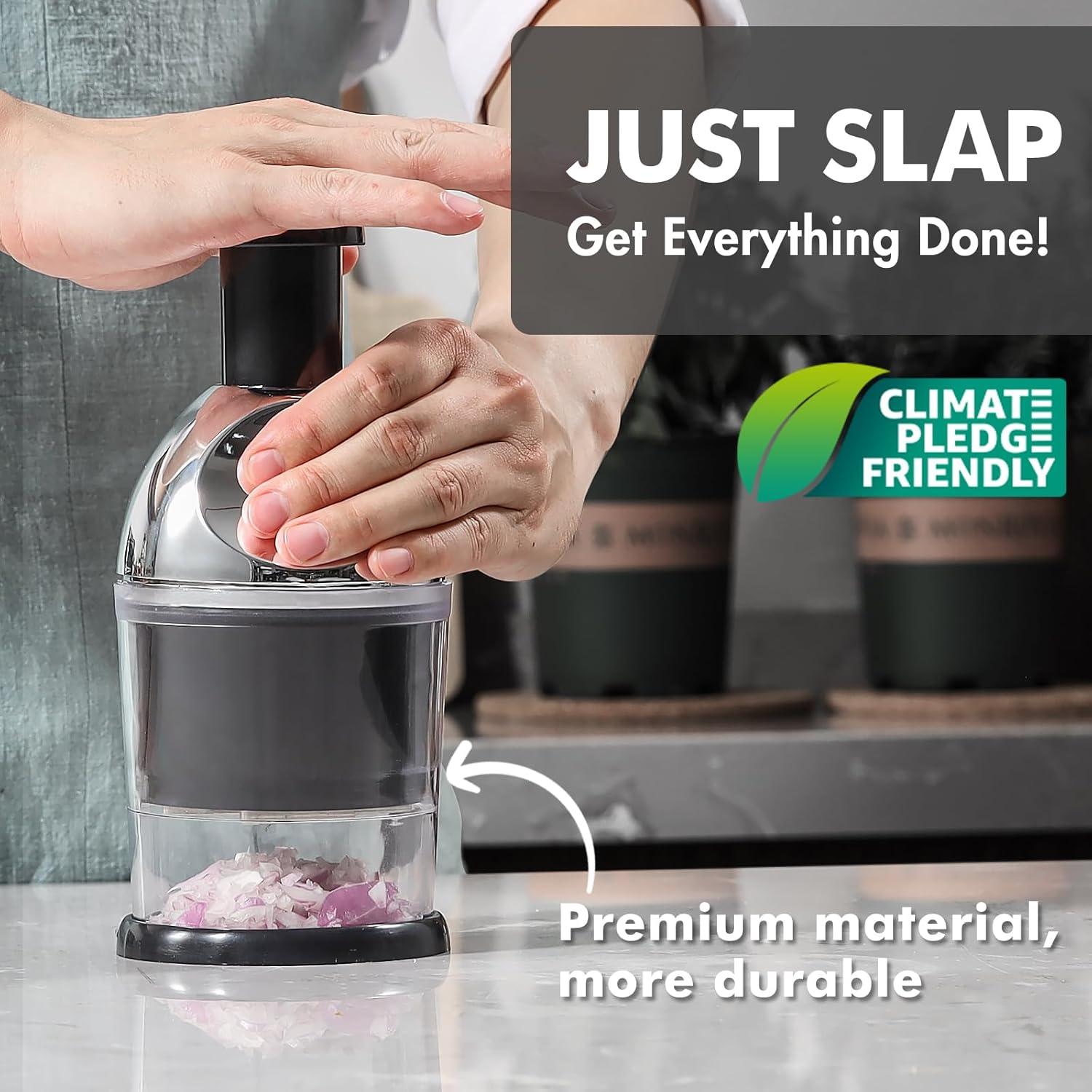 Picador de Alimentos Manual Geedel - Cuchillas de Acero Inoxidable