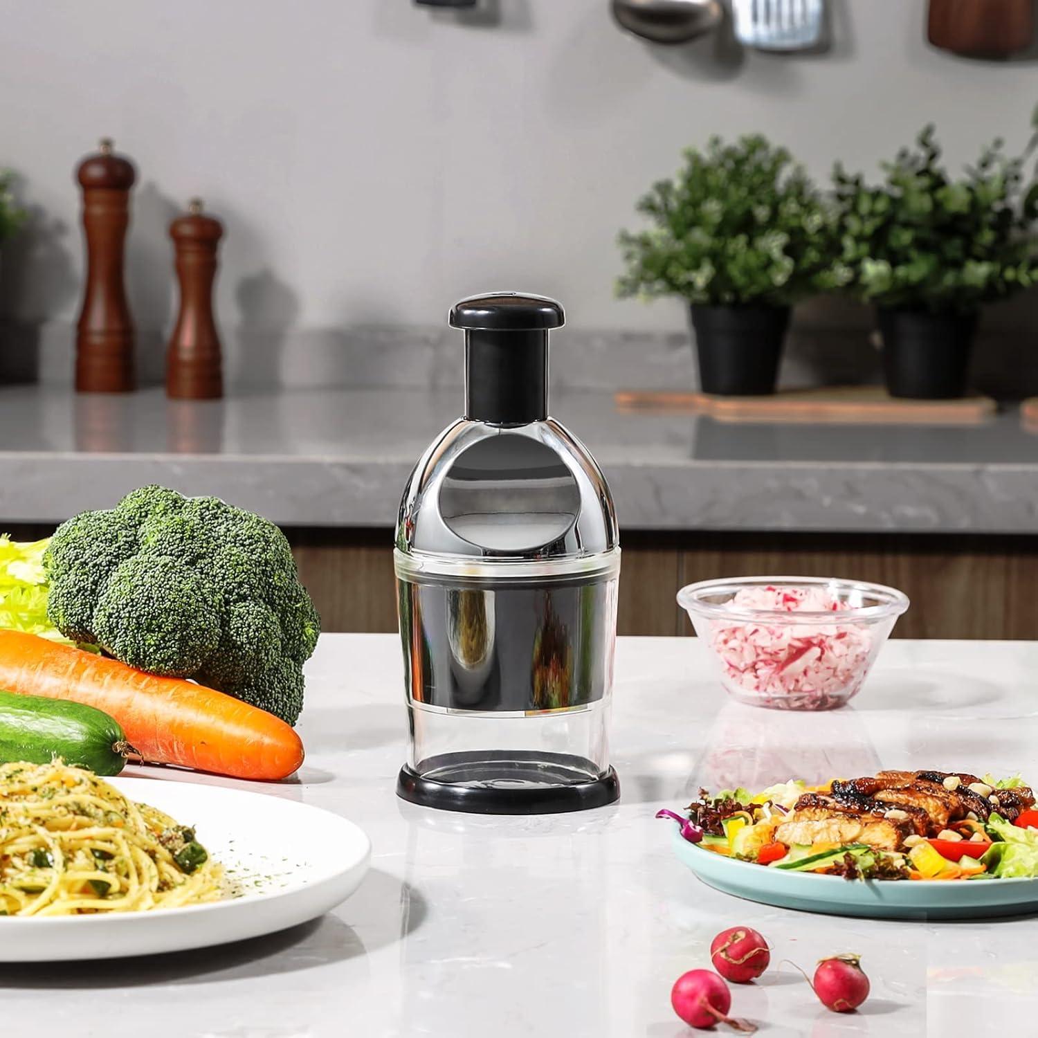 Picador de Alimentos Manual Geedel - Cuchillas de Acero Inoxidable