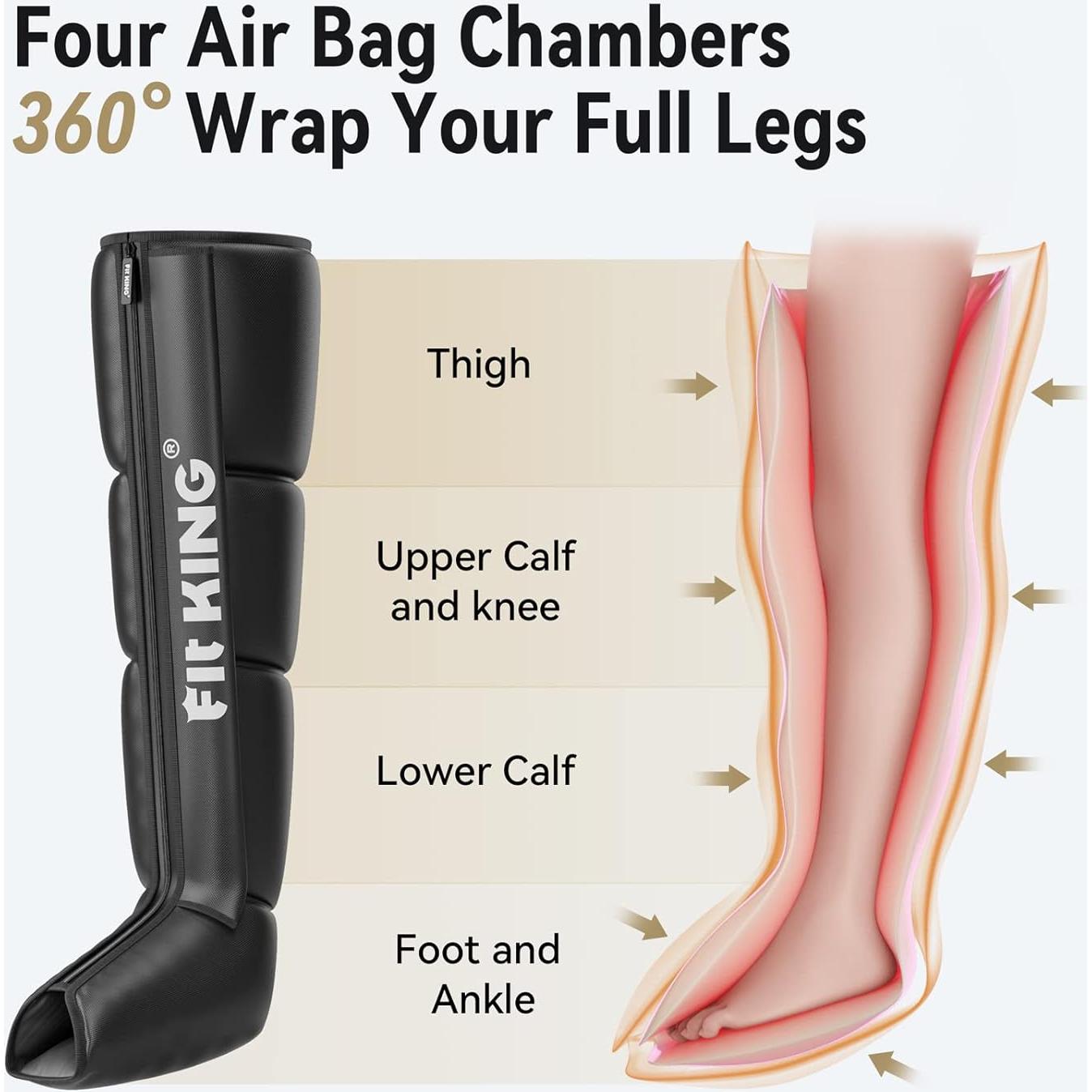 Botas de Masaje Secuencial FIT KING FT-082A-S para Recuperación