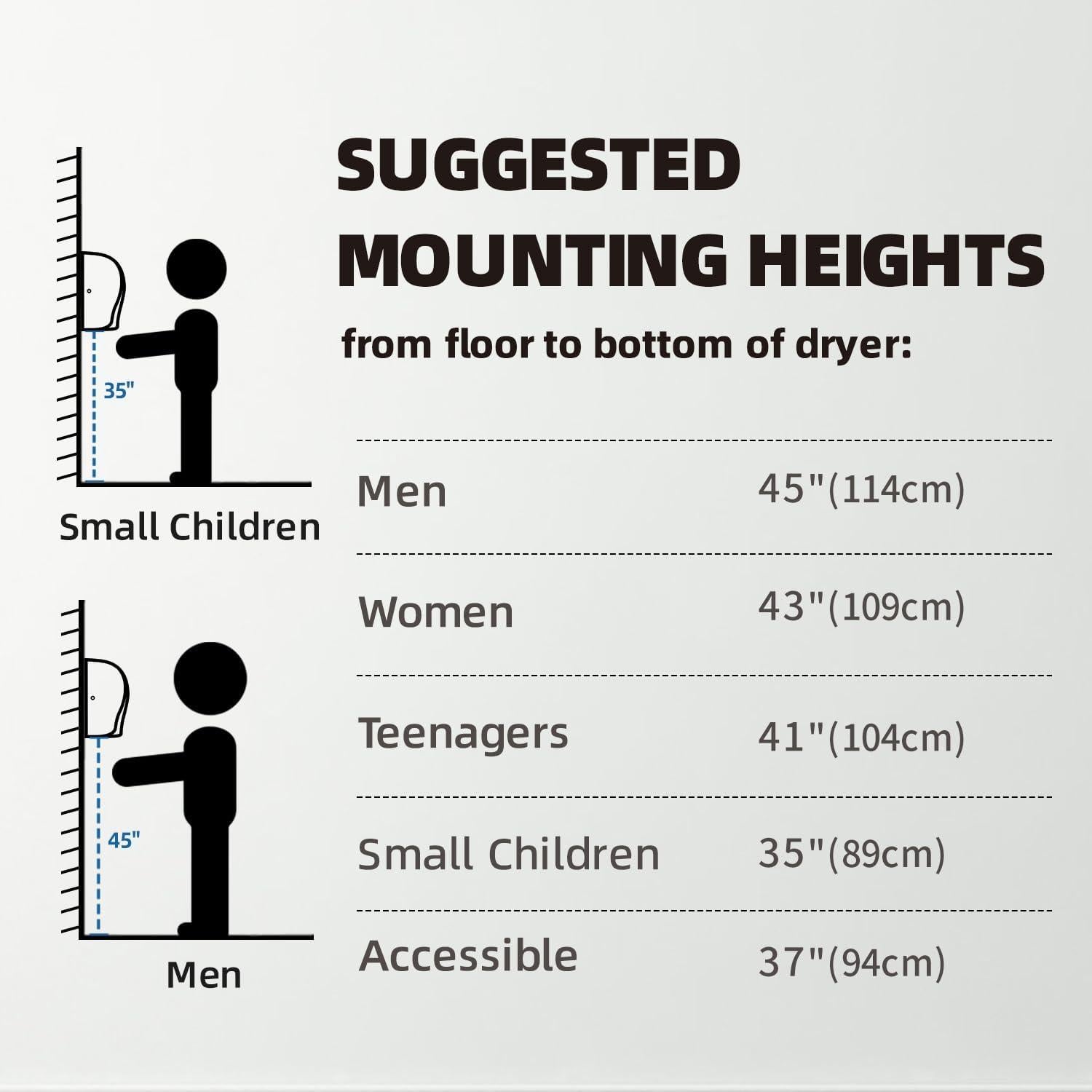 Secador de Manos AIKE AK2812 Acero Inoxidable 1400W 8-12s