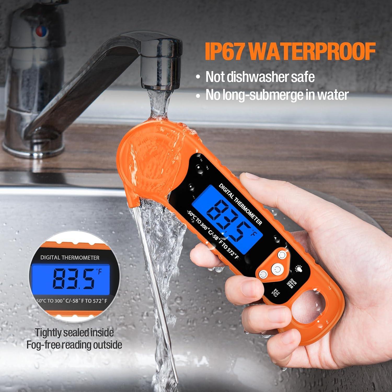 Termómetro Digital de Carne AMMZO EK-01 Impermeable Naranja