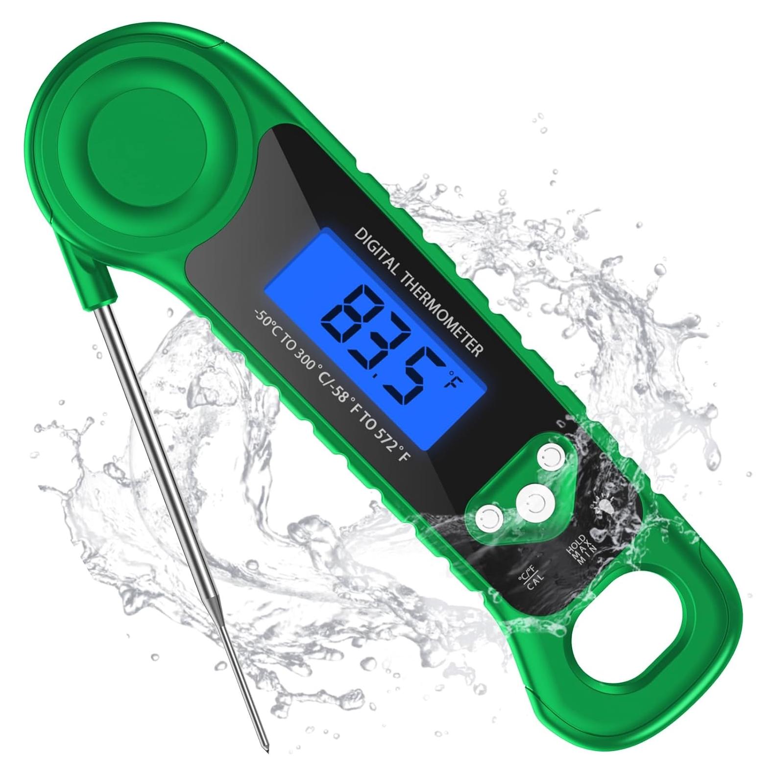 Termómetro Digital de Carne AMMZO EK-01 Verde Impermeable