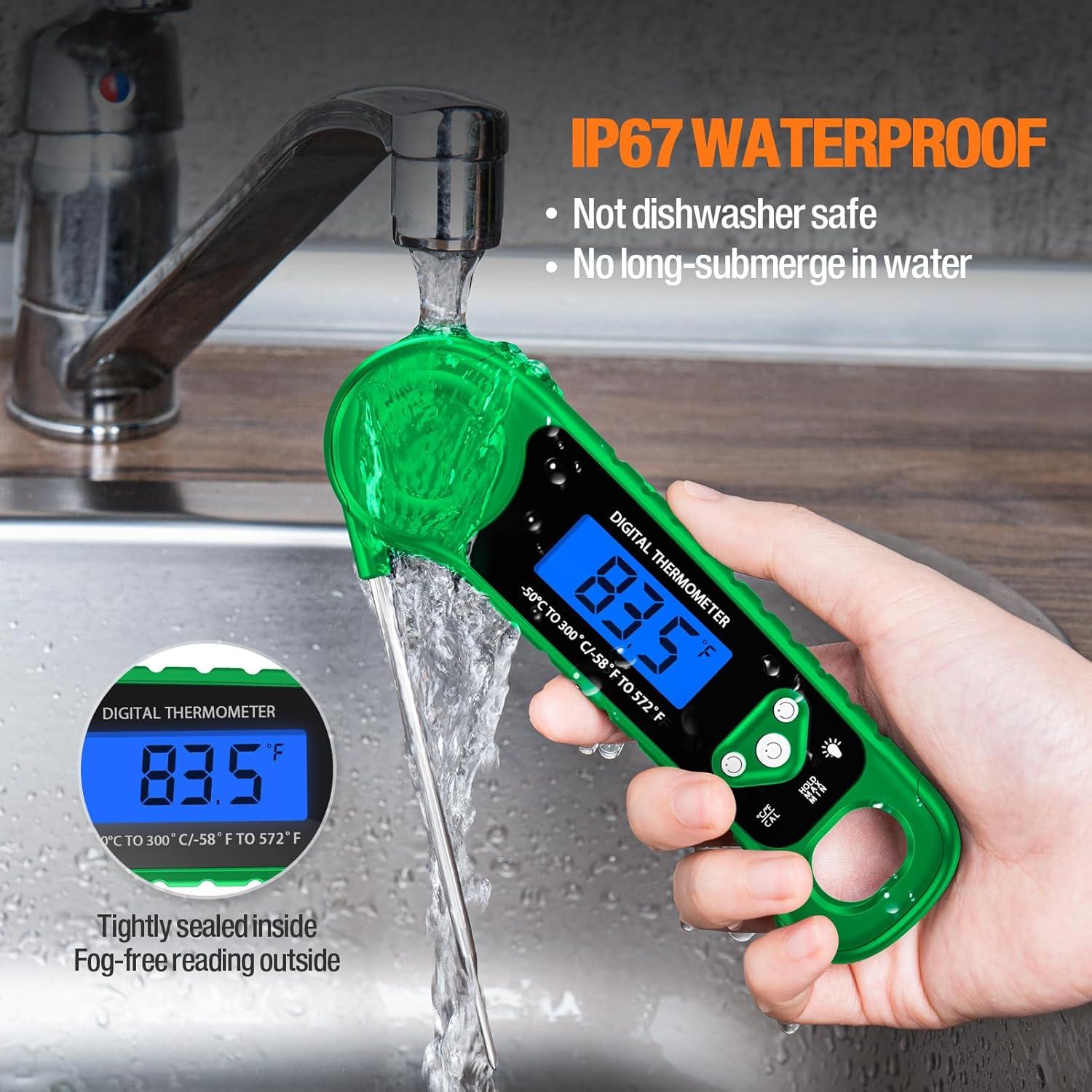 Termómetro Digital de Carne AMMZO EK-01 Verde Impermeable