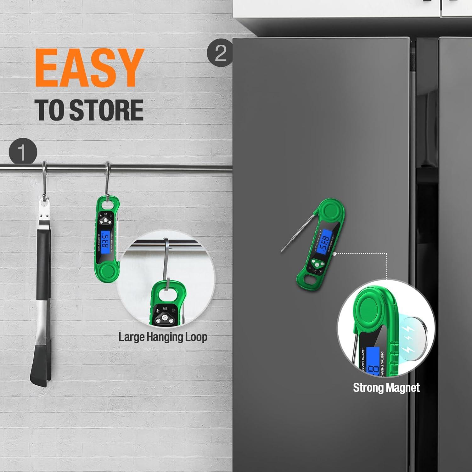 Termómetro Digital de Carne AMMZO EK-01 Verde Impermeable