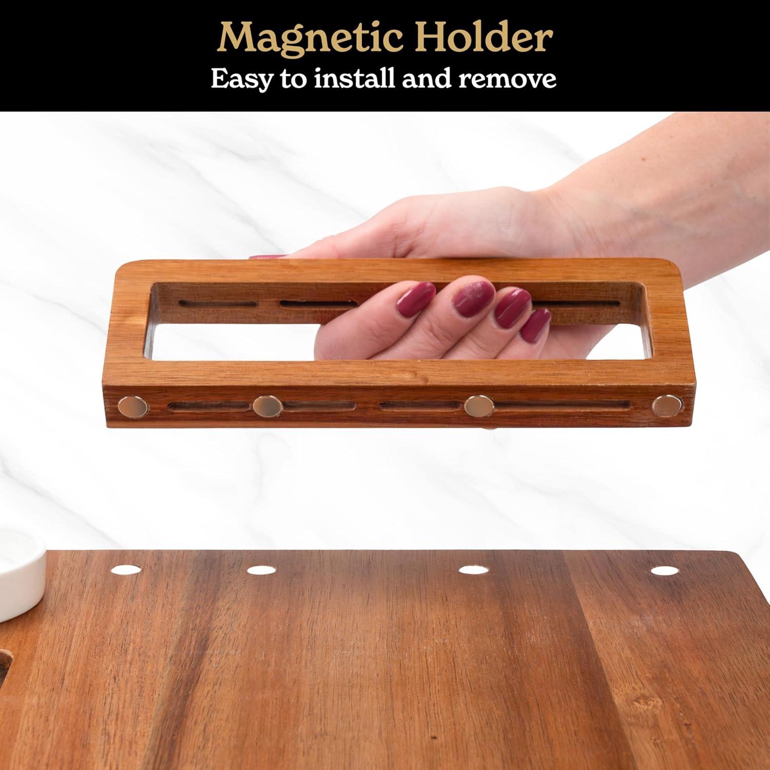 Juego de Tablas de Charcutería SMIRLY - Acacia Grande con Cuchillos