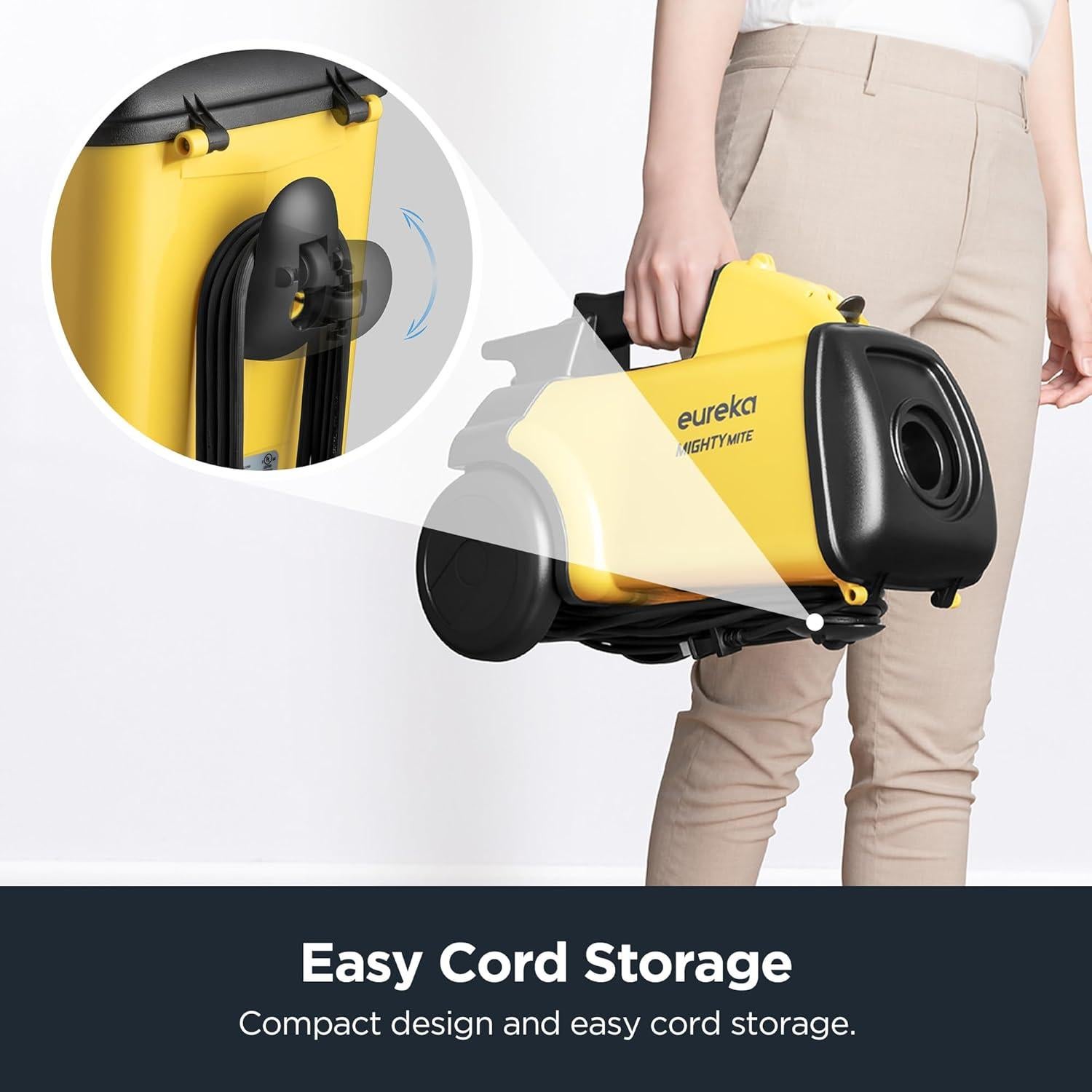 Aspiradora de Cañón Eureka 3670M 1200W Amarilla con 5 bolsas