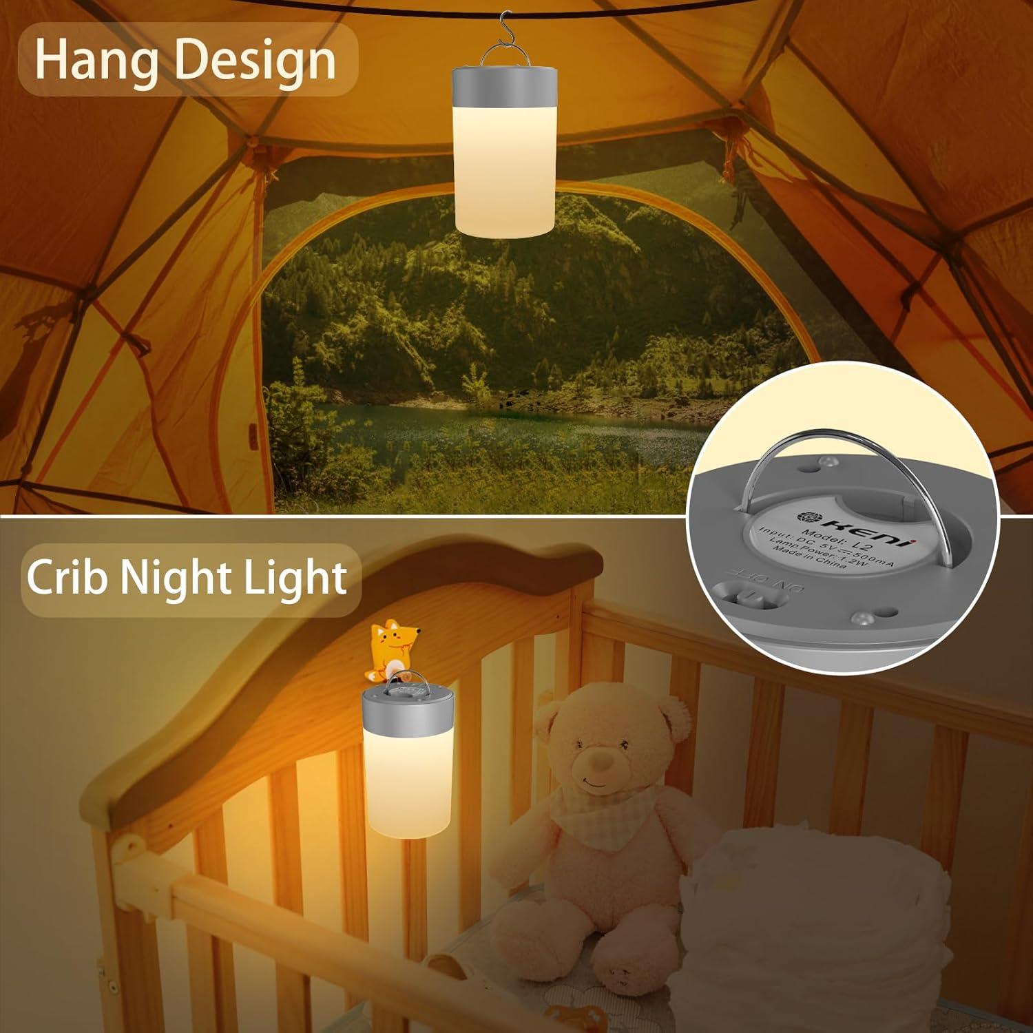 Luz Nocturna LED Táctil G Keni 12cm Recargable USB para Bebés