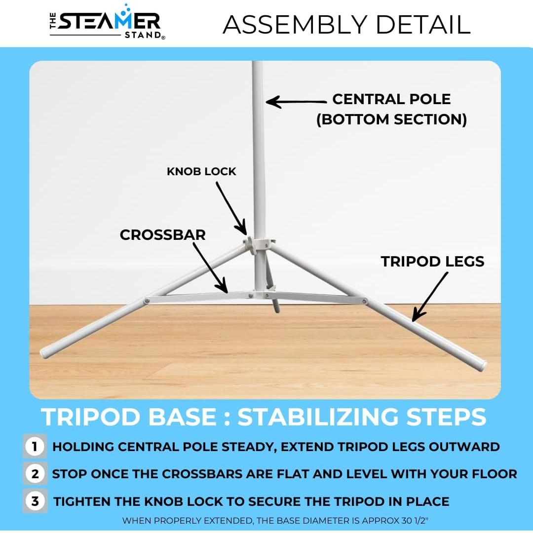 Soporte de Vapor de Ropa Deluxe Ajustable Plegable 1.49 kg
