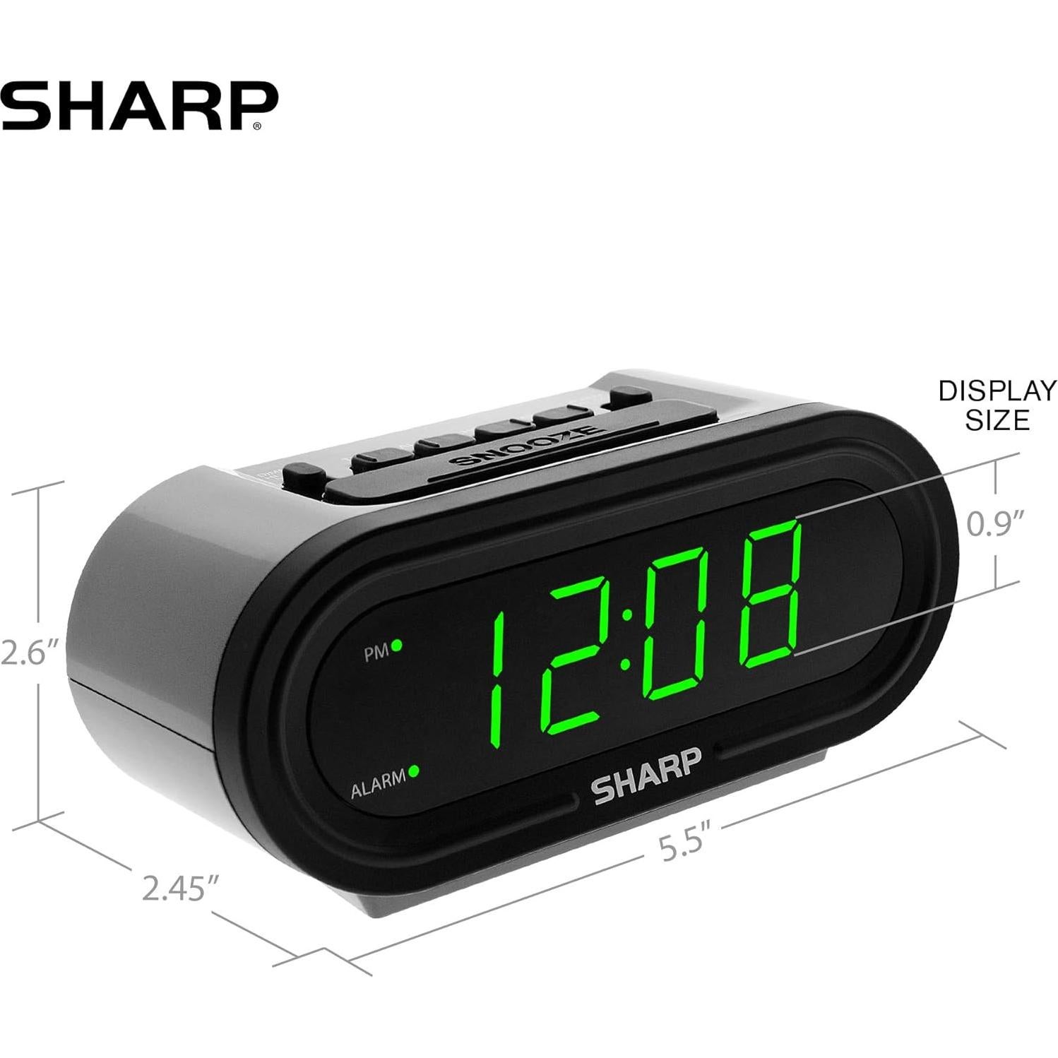 Reloj Despertador Digital SHARP OZJONG con Ajuste Automático